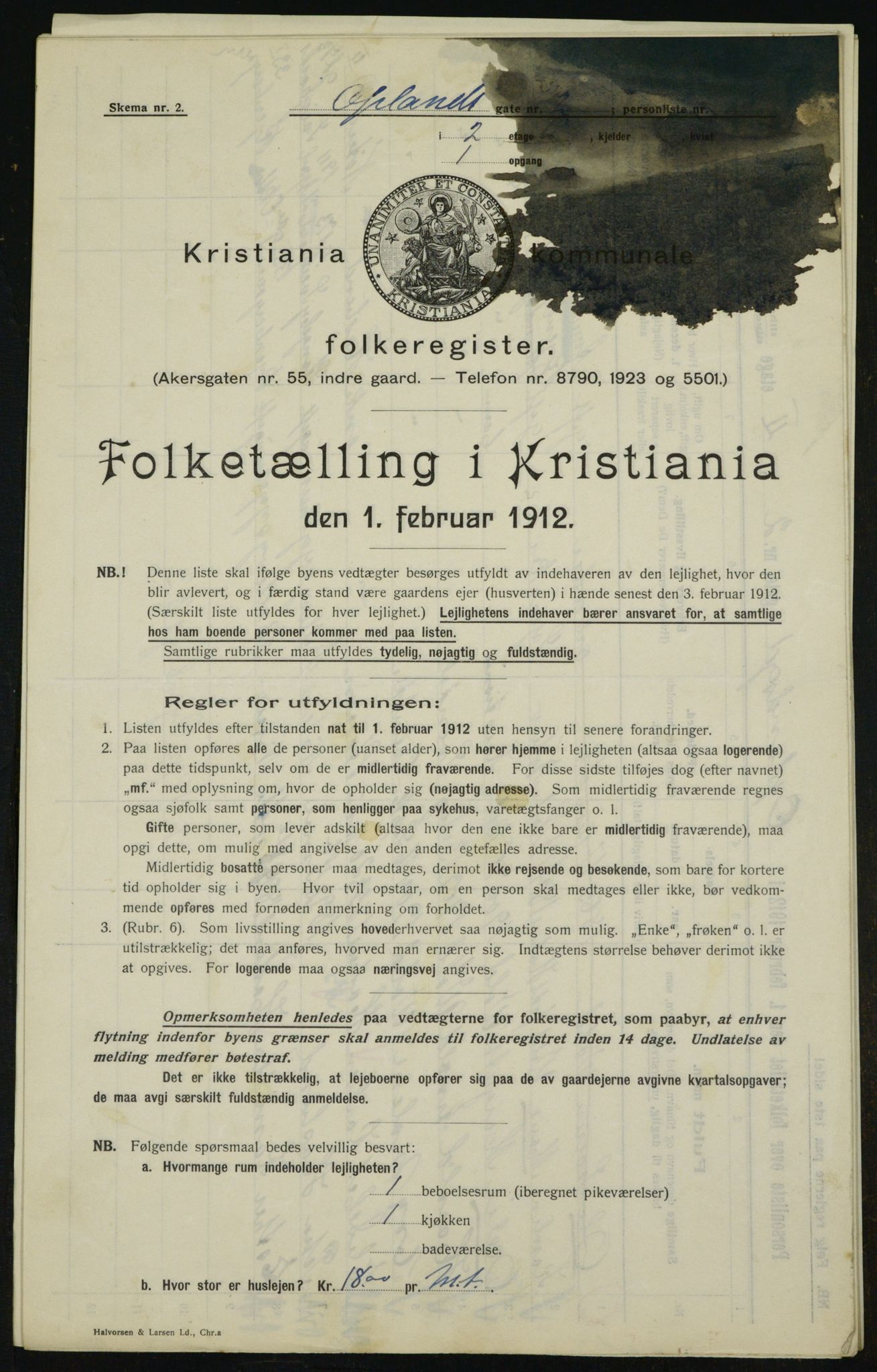OBA, Kommunal folketelling 1.2.1912 for Kristiania, 1912, s. 76324