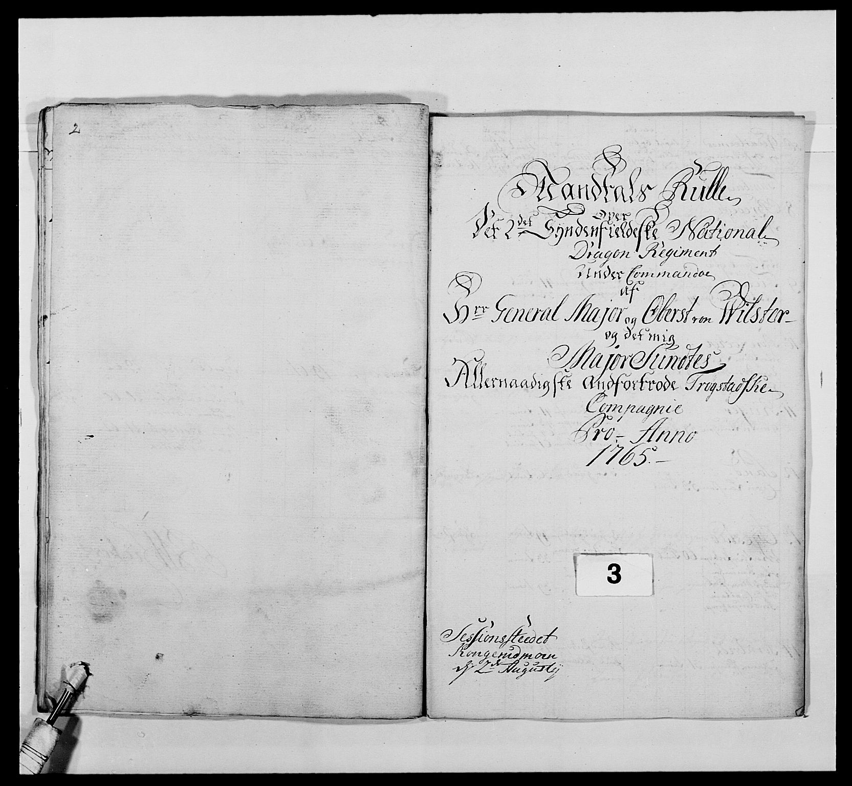Kommanderende general (KG I) med Det norske krigsdirektorium, AV/RA-EA-5419/E/Ea/L0478: 2. Sønnafjelske dragonregiment, 1765-1767, s. 44