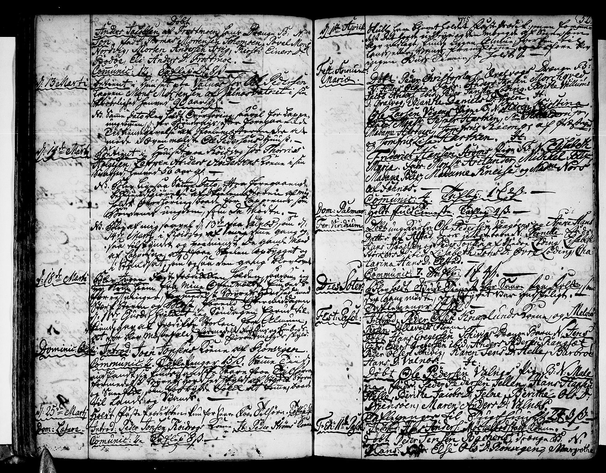 Ministerialprotokoller, klokkerbøker og fødselsregistre - Nordland, AV/SAT-A-1459/801/L0003: Ministerialbok nr. 801A03, 1762-1795, s. 52