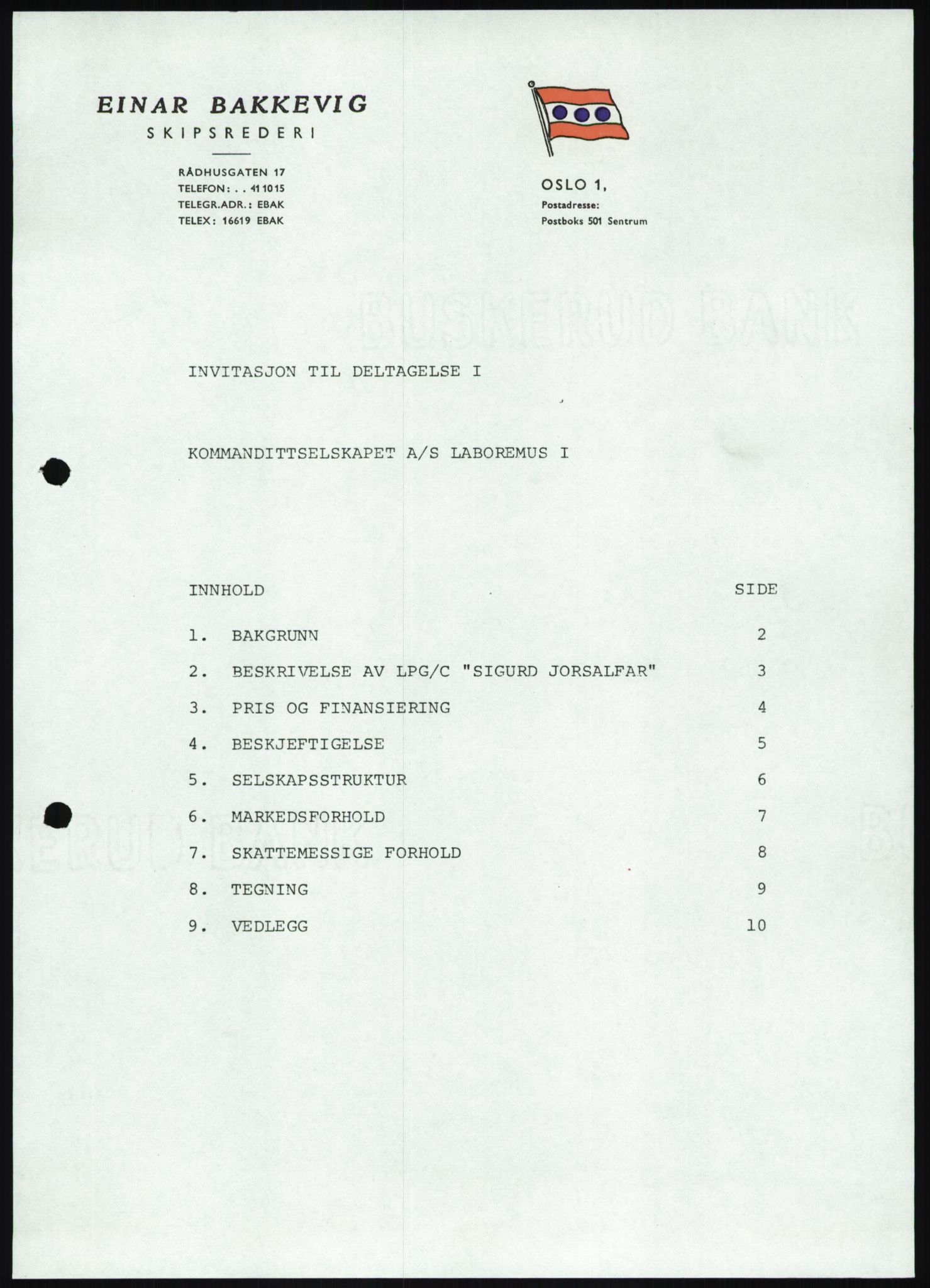 Pa 1503 - Stavanger Drilling AS, SAST/A-101906/D/L0007: Korrespondanse og saksdokumenter, 1974-1981, s. 1427