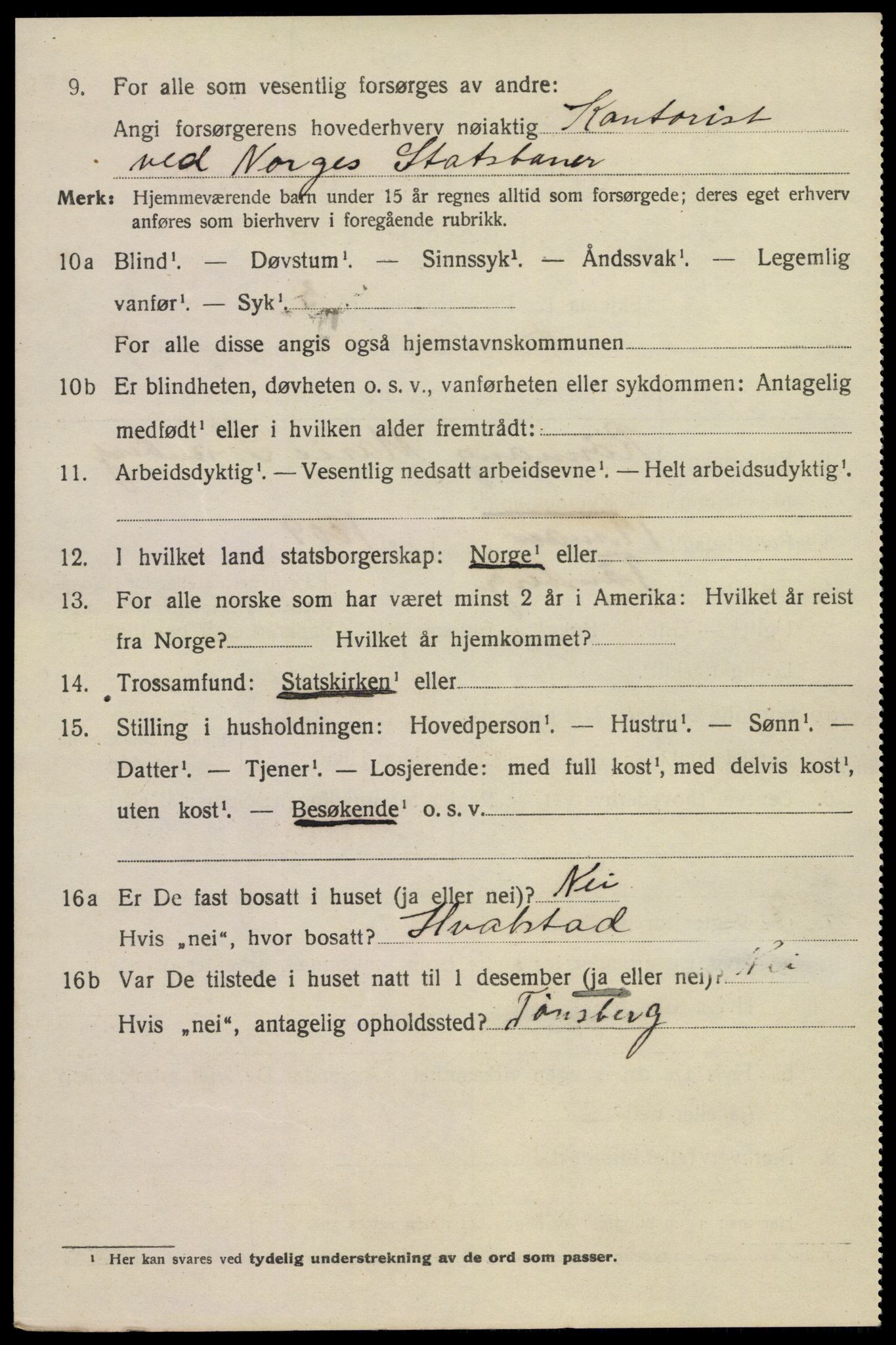 SAKO, Folketelling 1920 for 0705 Tønsberg kjøpstad, 1920, s. 15332