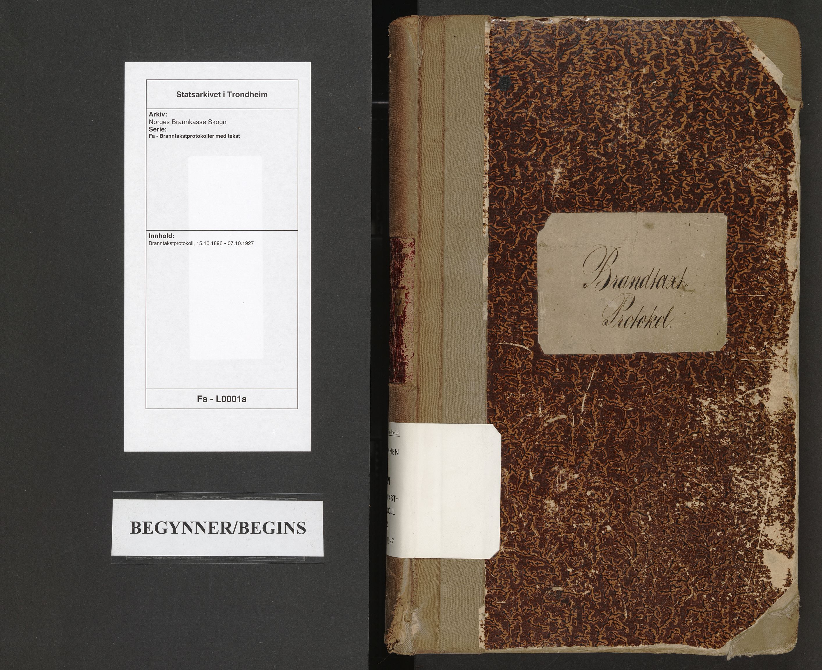 Norges Brannkasse Skogn, AV/SAT-A-5542/Fa/L0001a: Branntakstprotokoll, 1896-1927