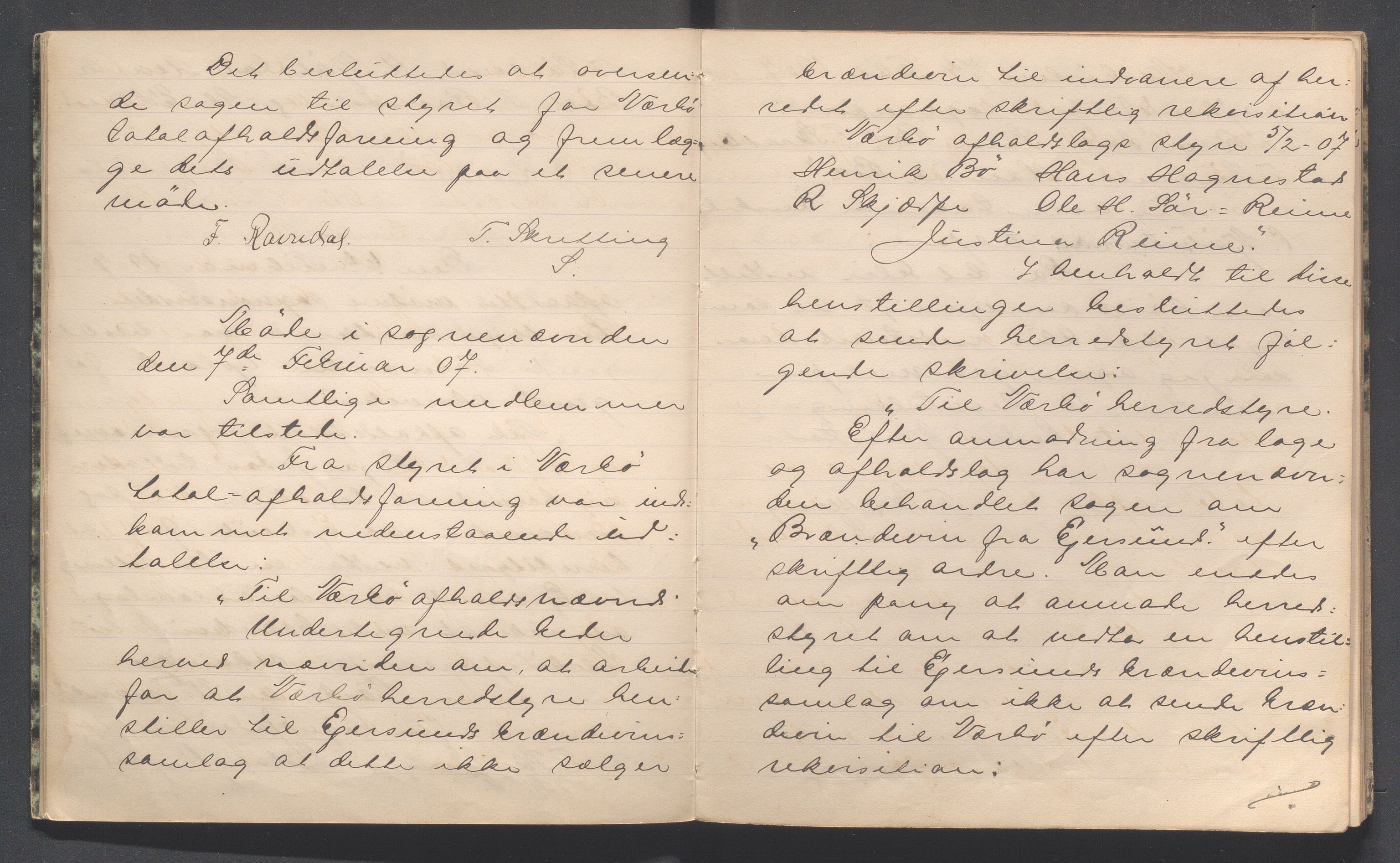 Hå kommune - PA 014 Afholdsfolkets soknenemnd for Nærbø, IKAR/K-102221/A/L0001: Møtebok, 1906-1912, s. 9