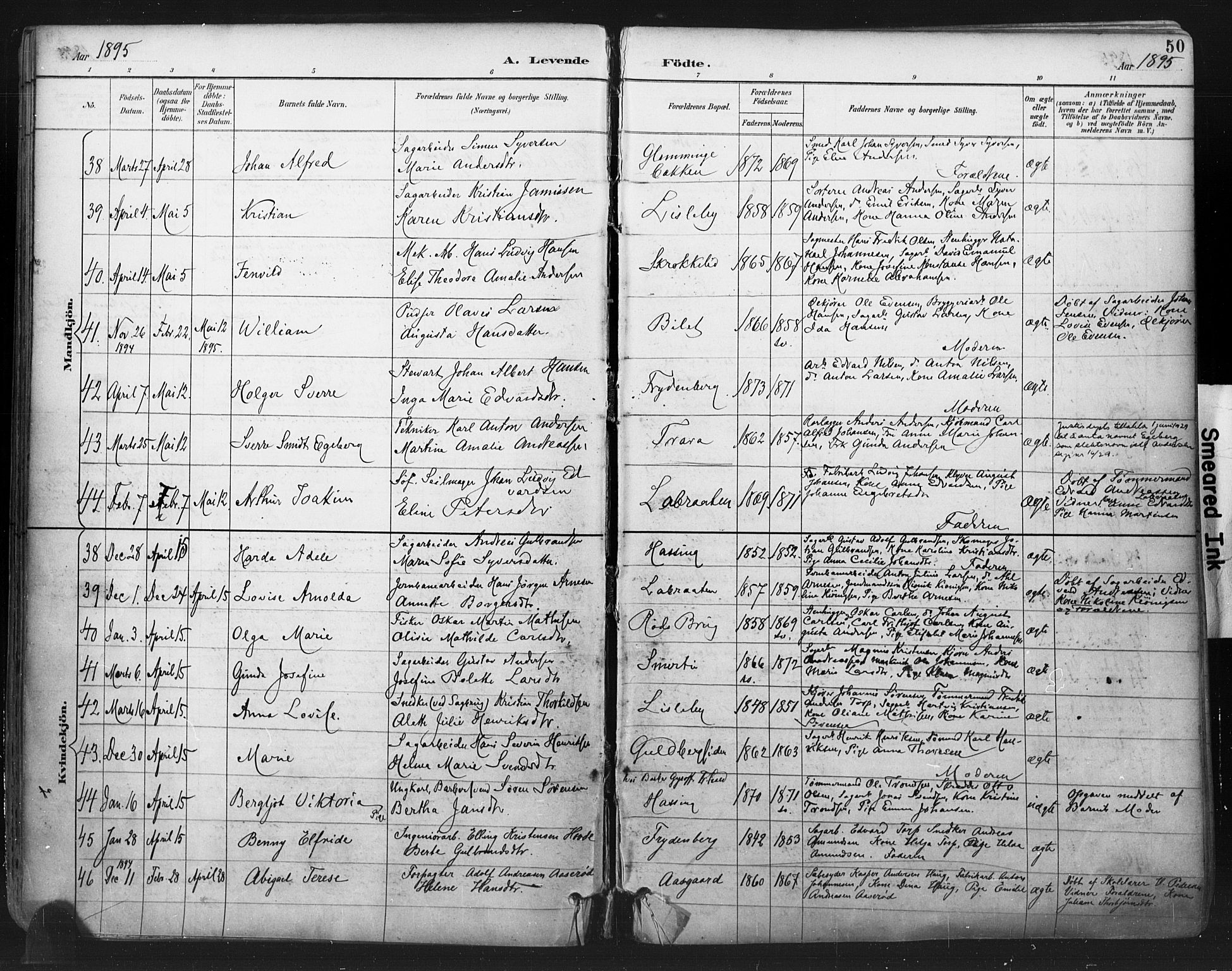 Glemmen prestekontor Kirkebøker, AV/SAO-A-10908/F/Fa/L0013: Ministerialbok nr. 13, 1892-1907, s. 50