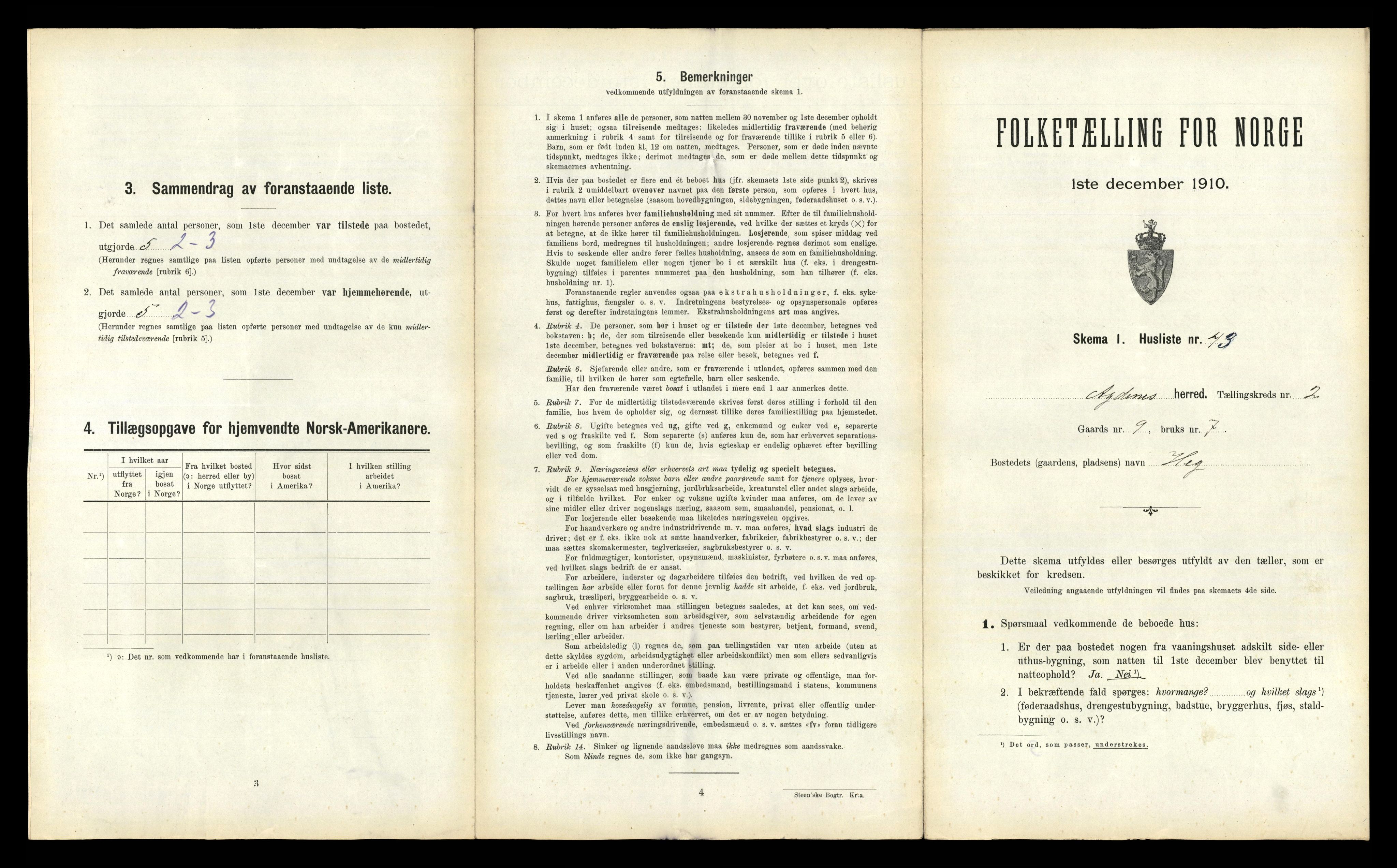 RA, Folketelling 1910 for 1622 Agdenes herred, 1910, s. 203