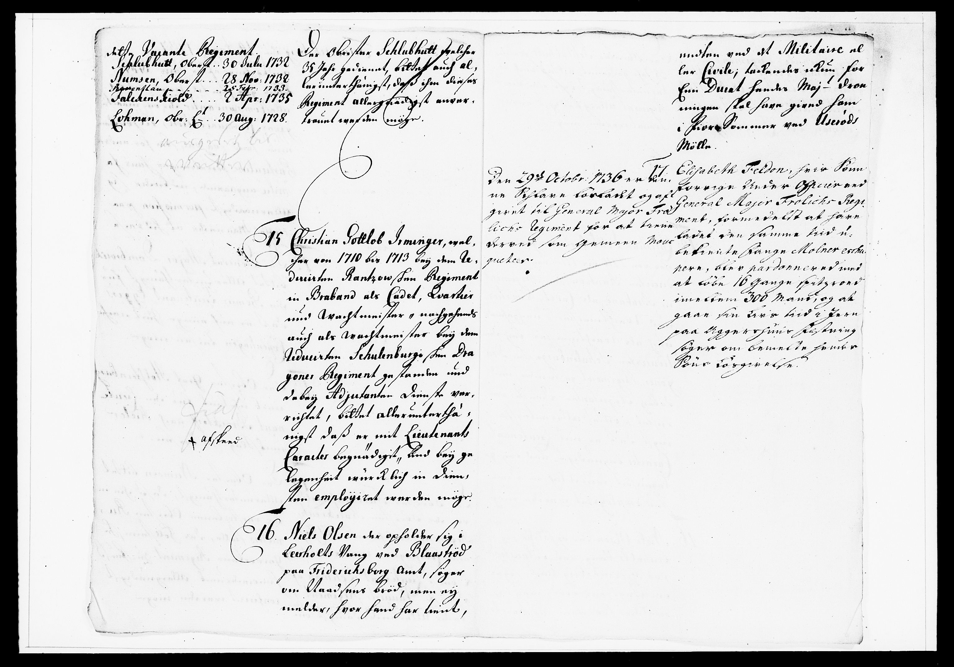 Krigskollegiet, Krigskancelliet, DRA/A-0006/-/1138-1142: Refererede sager, 1737, s. 14