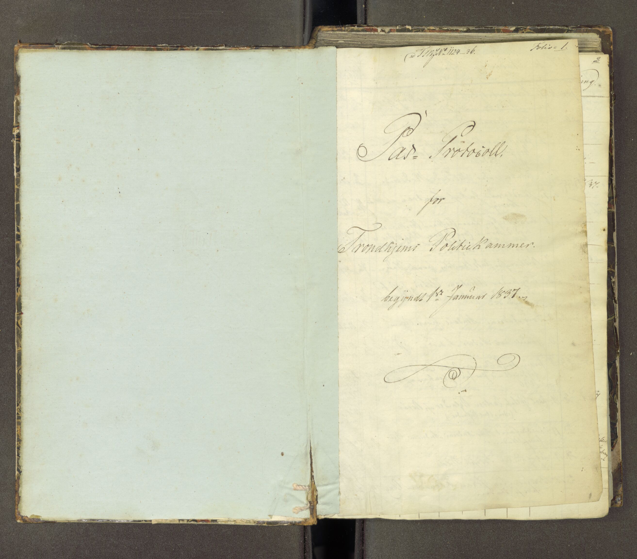 Trondheim politikammer, AV/SAT-A-1887/1/30/L0007: Passprotokoll. Første del:utstedtete pass. Andre del :innleverte/fornyede, 1837-1840, s. 1a