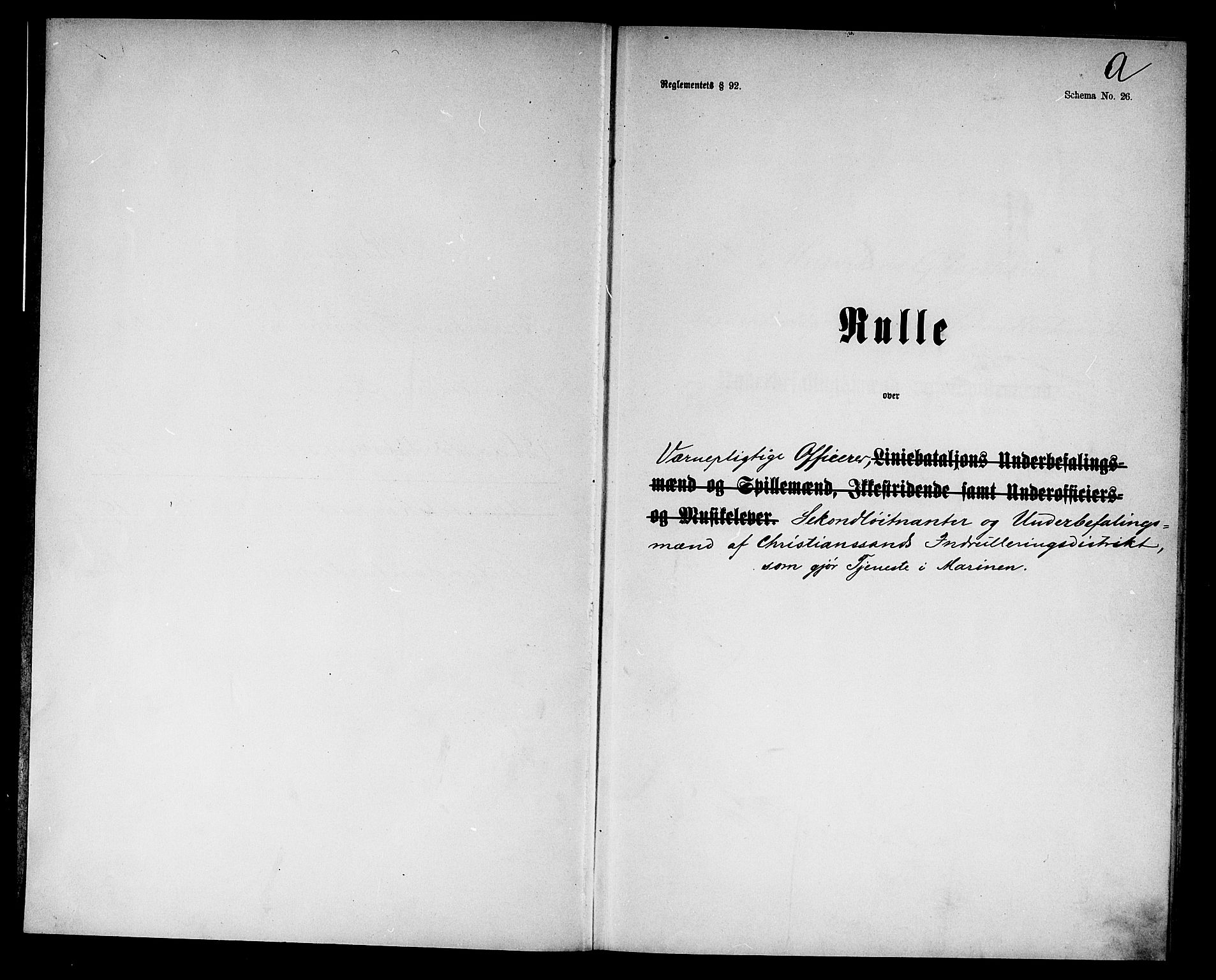 Kristiansand mønstringskrets, SAK/2031-0015/F/Fd/L0001: Rulle tjenestegjørende i marinen A, C-1, 1885-1908, s. 3