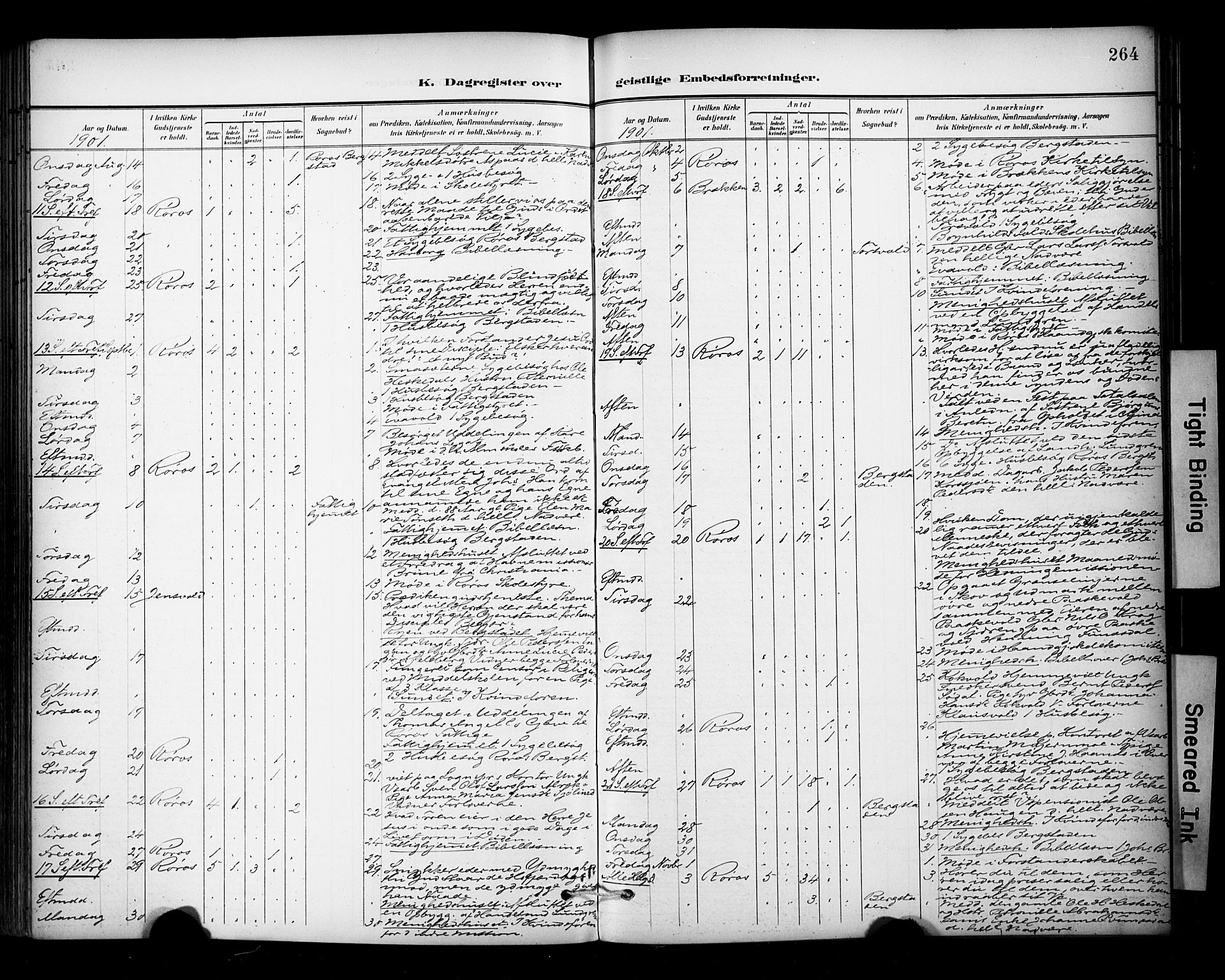 Ministerialprotokoller, klokkerbøker og fødselsregistre - Sør-Trøndelag, SAT/A-1456/681/L0936: Ministerialbok nr. 681A14, 1899-1908, s. 264