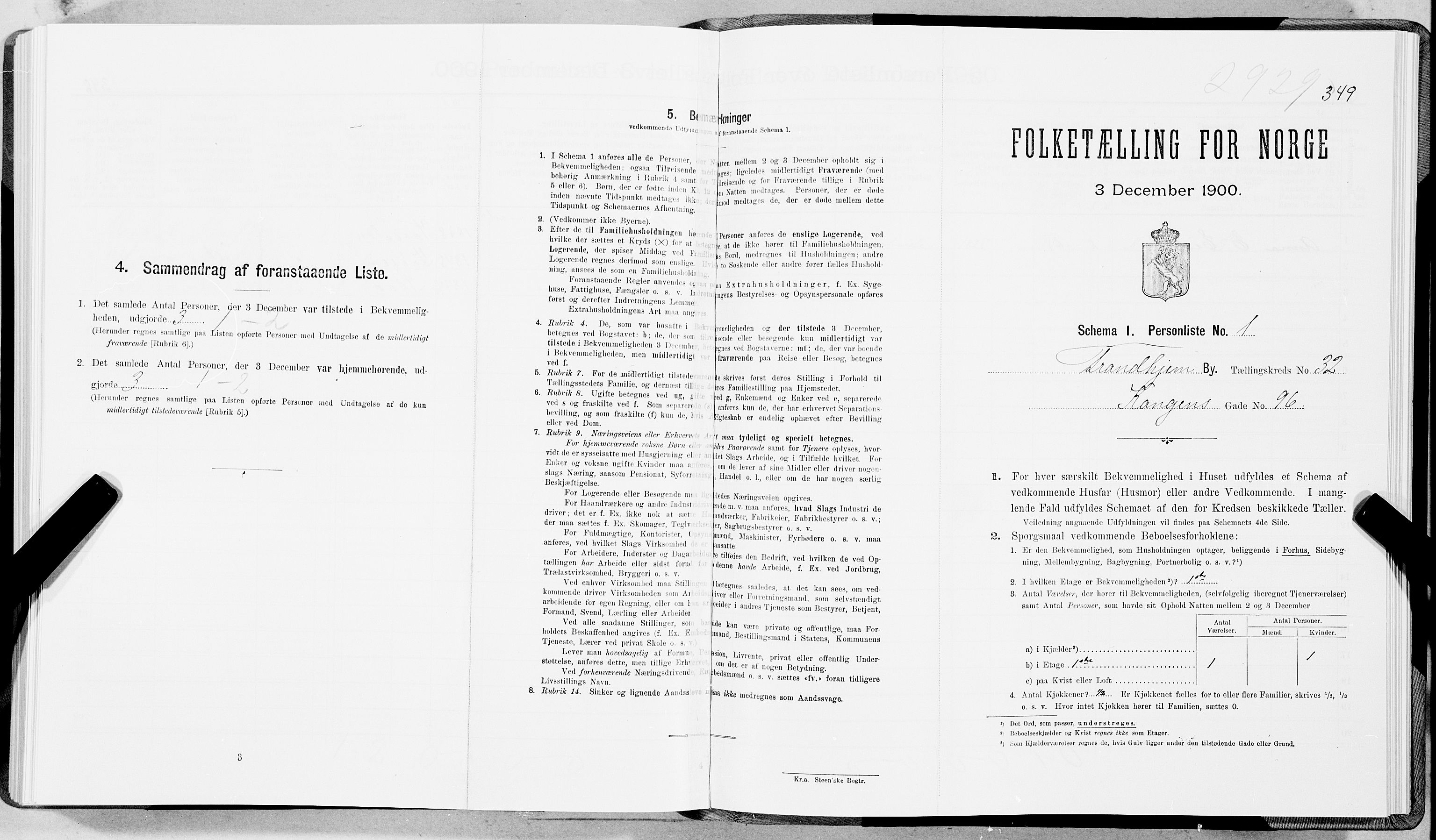 SAT, Folketelling 1900 for 1601 Trondheim kjøpstad, 1900, s. 5248