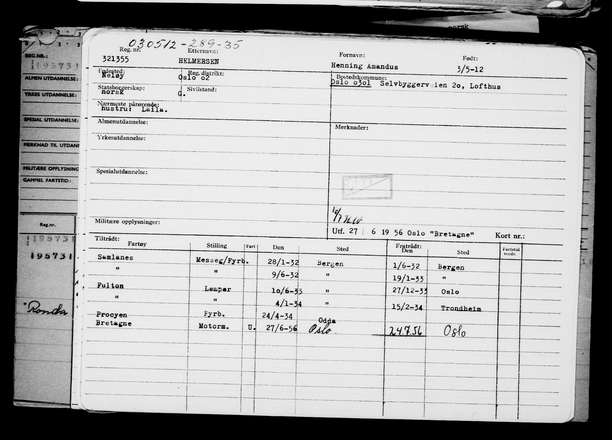 Direktoratet for sjømenn, AV/RA-S-3545/G/Gb/L0104: Hovedkort, 1912, s. 265