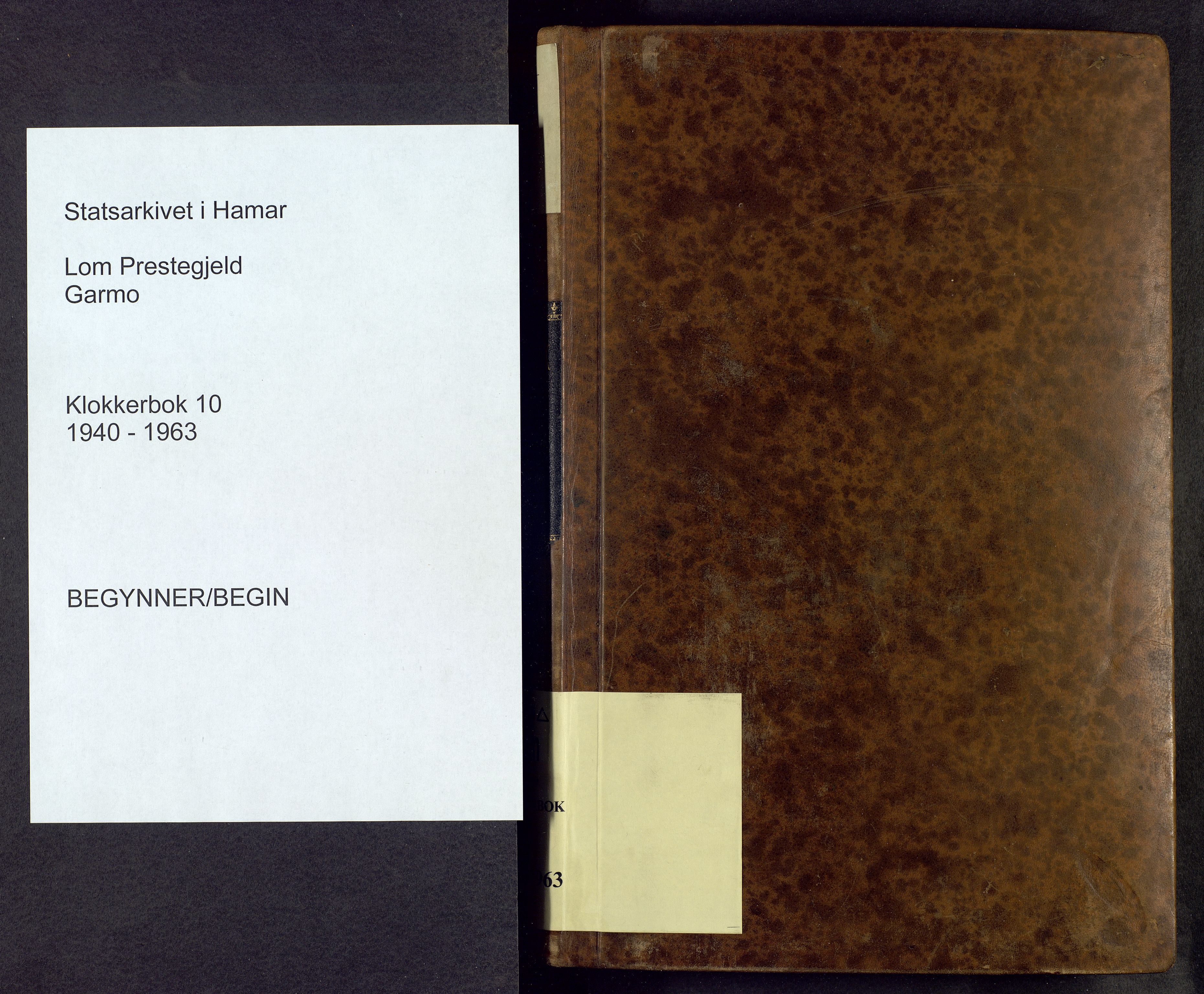 Lom prestekontor, AV/SAH-PREST-070/L/L0010: Klokkerbok nr. 10, 1940-1963