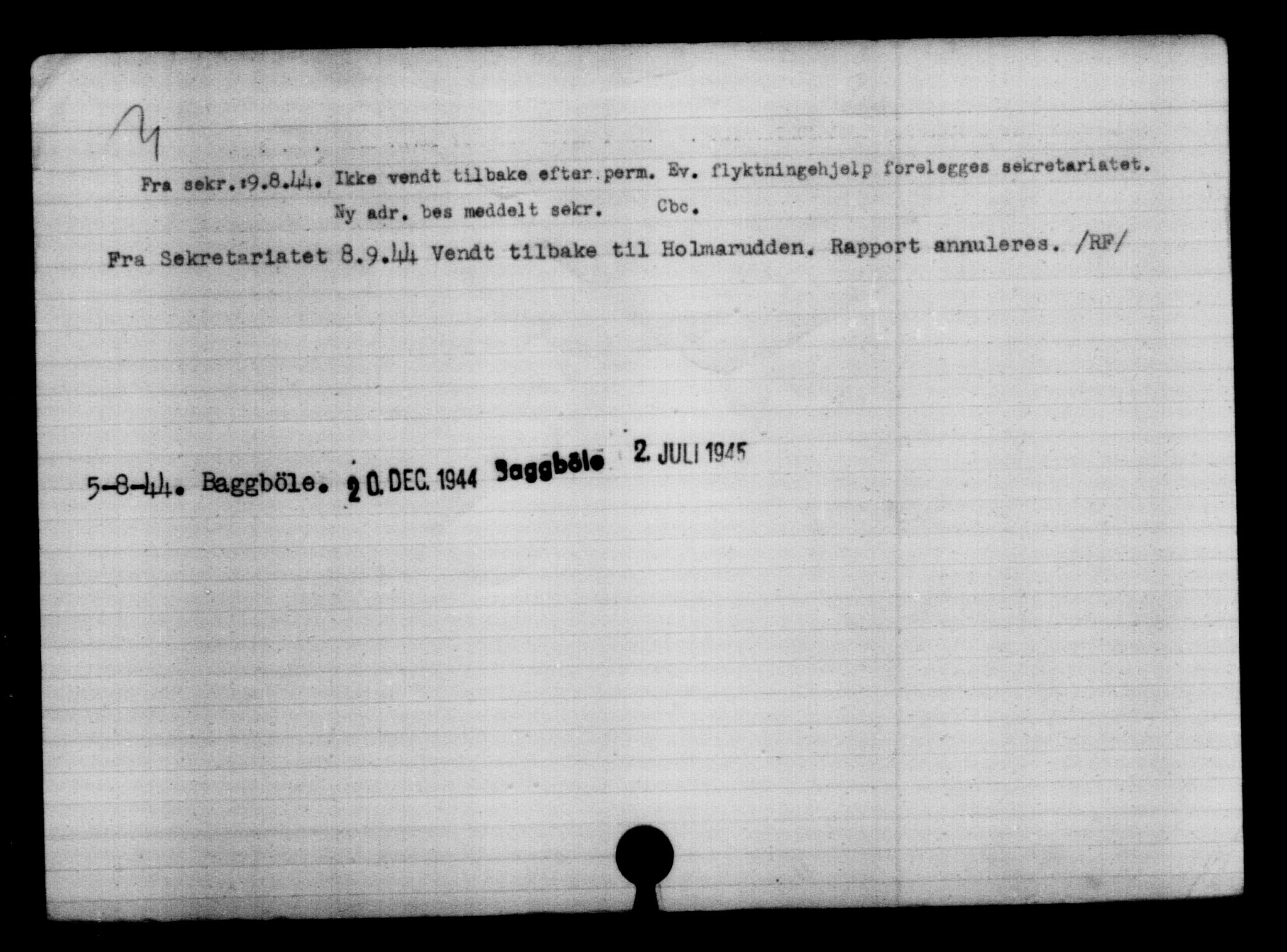 Utenriksstasjonene, Legasjonen i Stockholm, Flyktningkontoret, AV/RA-S-6753/V/Va/L0005: Kjesäterkartoteket, flyktninger med registreringsnr. 6600-9417, 1940-1945, s. 814