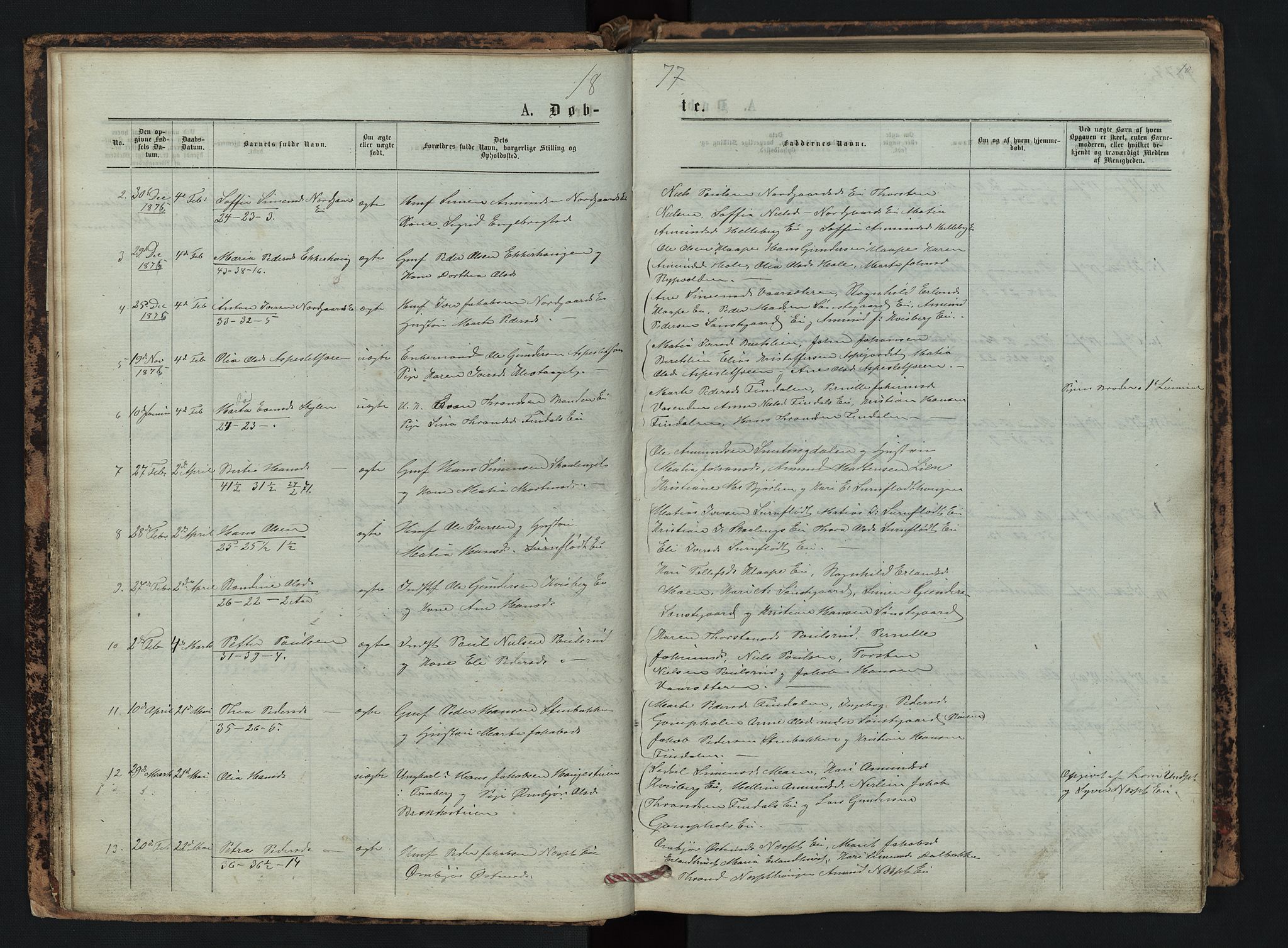 Vestre Gausdal prestekontor, AV/SAH-PREST-094/H/Ha/Hab/L0002: Klokkerbok nr. 2, 1874-1897, s. 10