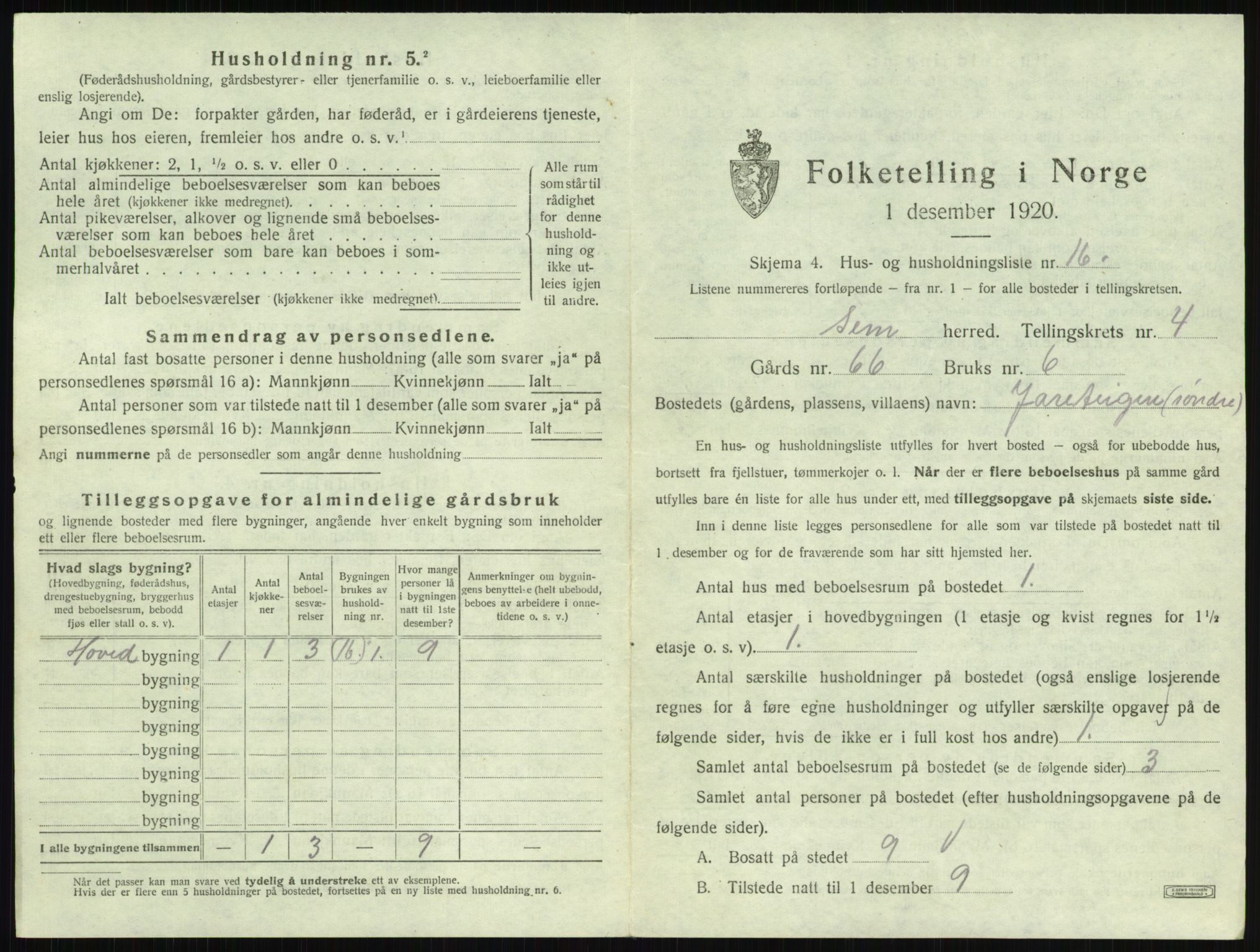 SAKO, Folketelling 1920 for 0721 Sem herred, 1920, s. 775