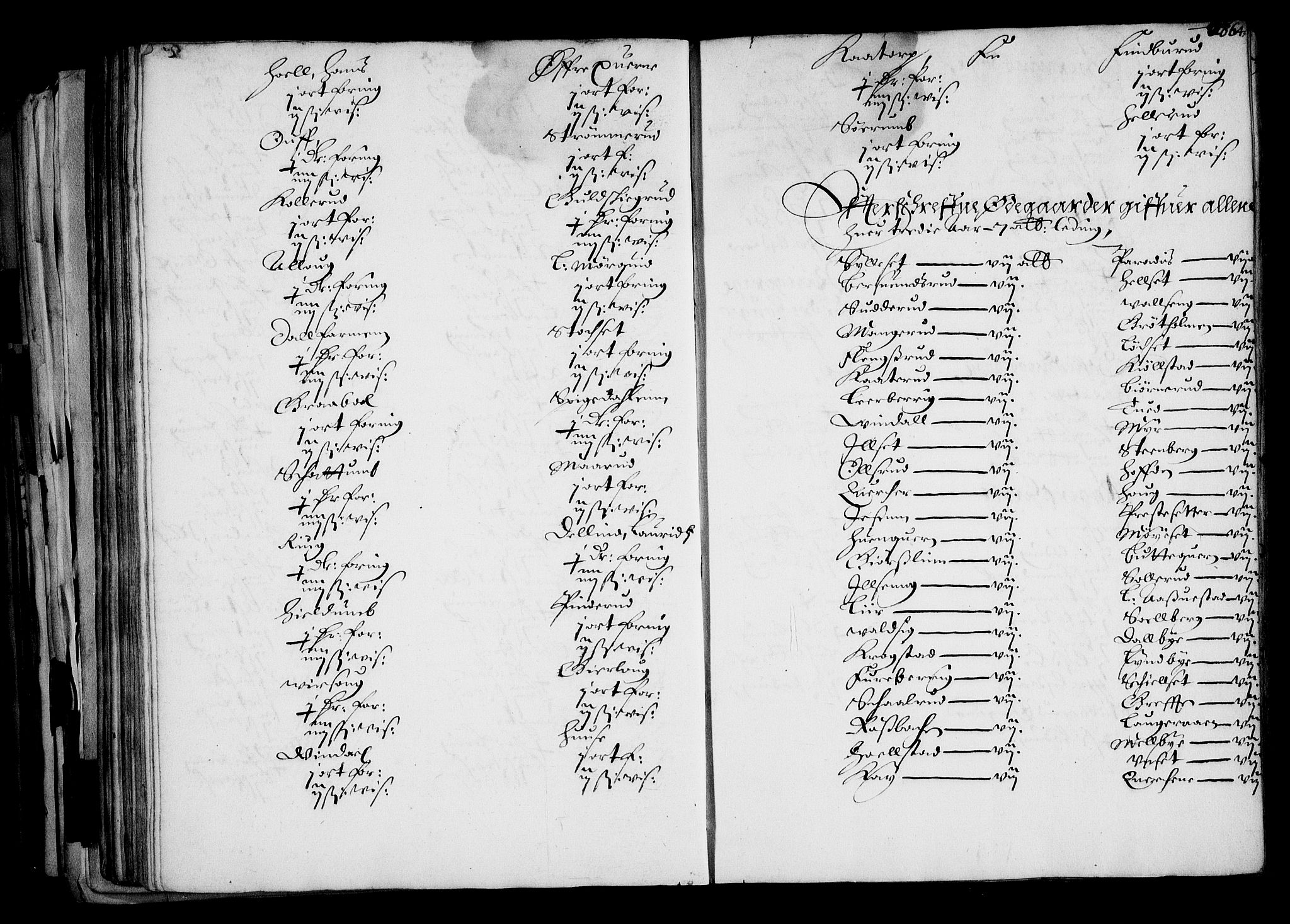 Rentekammeret inntil 1814, Realistisk ordnet avdeling, RA/EA-4070/N/Na/L0001: [XI f]: Akershus stifts jordebok, 1652, s. 663b-664a