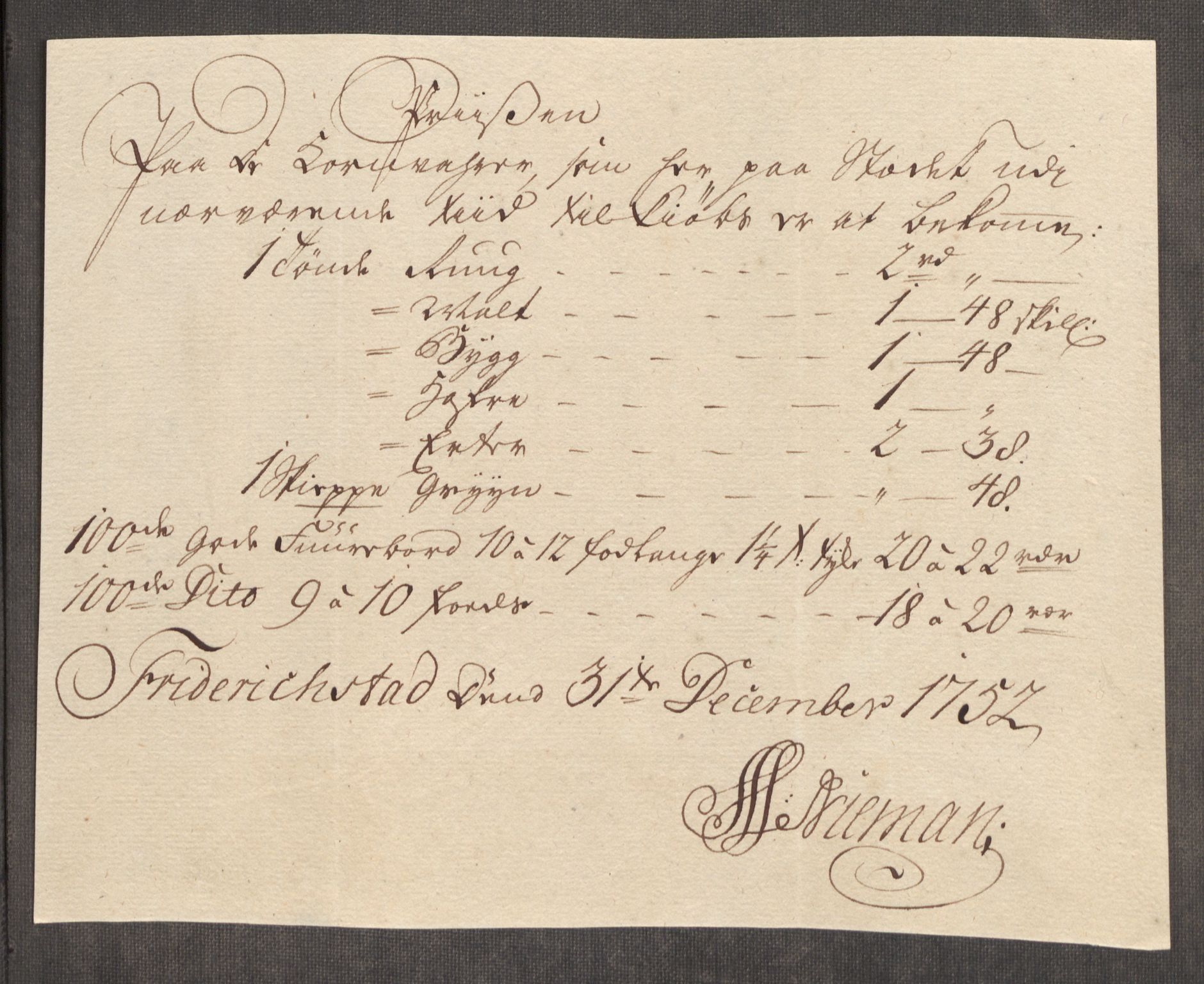 Rentekammeret inntil 1814, Realistisk ordnet avdeling, AV/RA-EA-4070/Oe/L0004: [Ø1]: Priskuranter, 1749-1752, s. 778