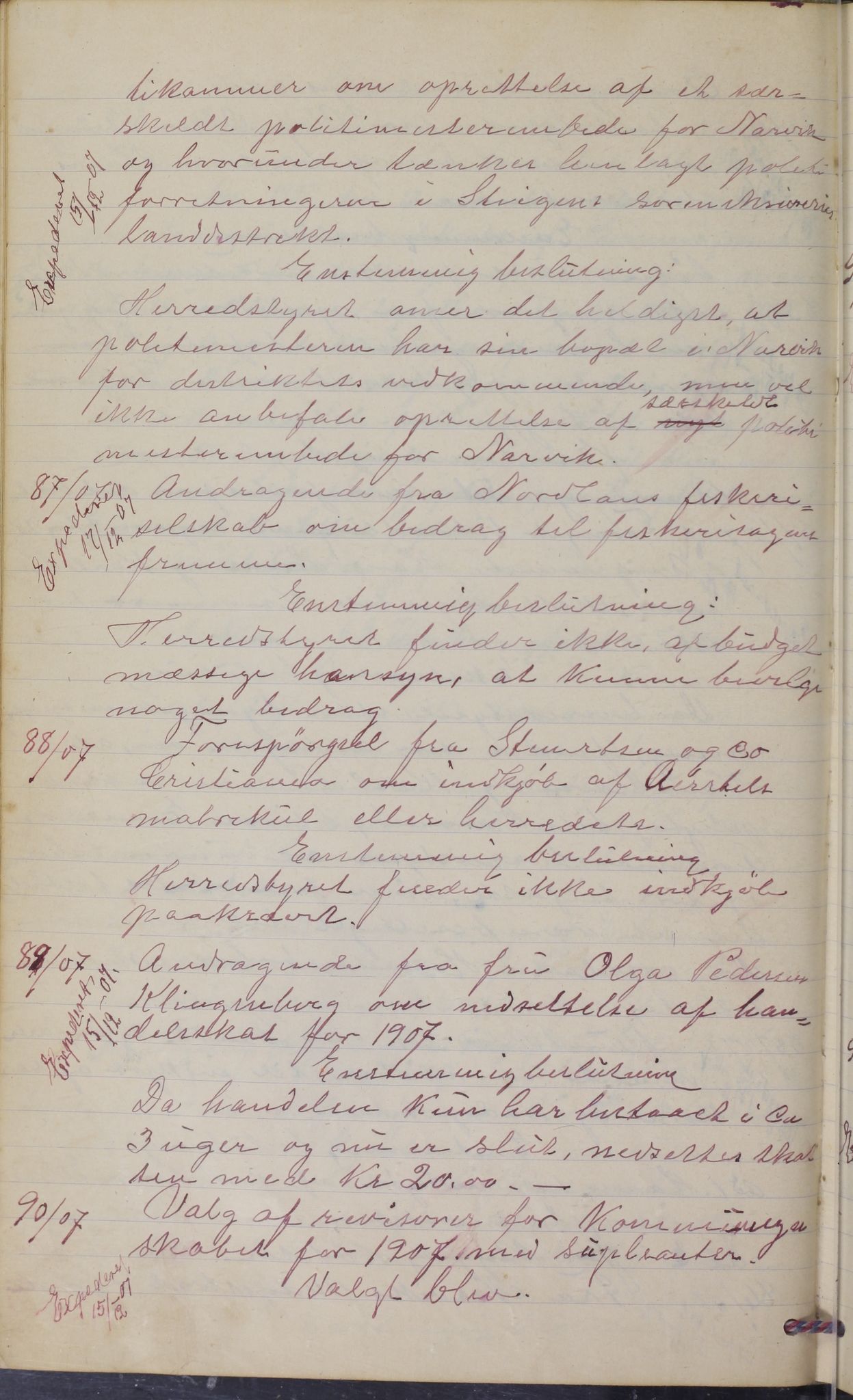 Hamarøy kommune. Formannskapet, AIN/K-18490.150/100/L0002: Møtebok, 1901-1914