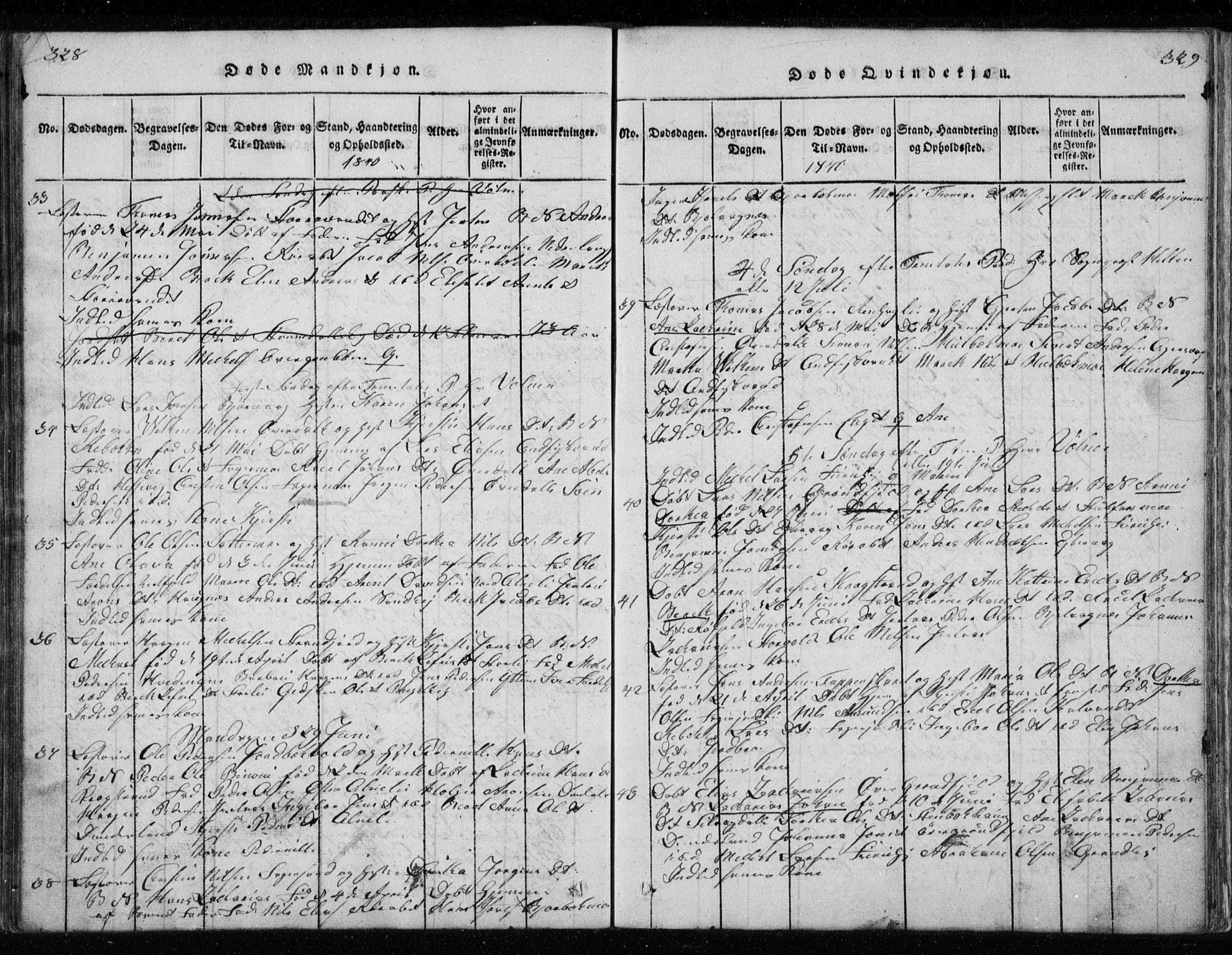 Ministerialprotokoller, klokkerbøker og fødselsregistre - Nordland, AV/SAT-A-1459/827/L0412: Klokkerbok nr. 827C01, 1820-1841, s. 328-329