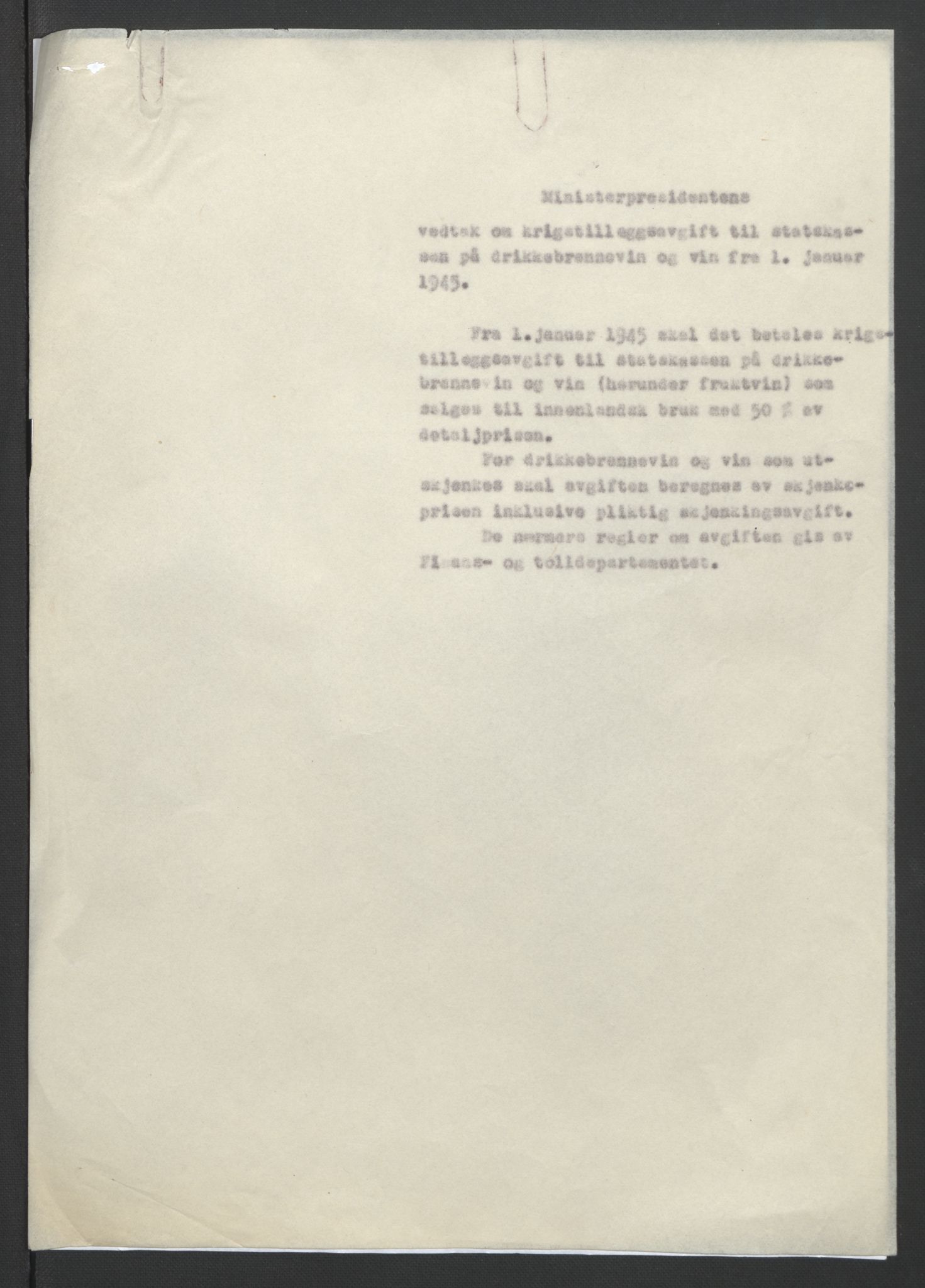 NS-administrasjonen 1940-1945 (Statsrådsekretariatet, de kommisariske statsråder mm), AV/RA-S-4279/D/Db/L0090: Foredrag til vedtak utenfor ministermøte, 1942-1945, s. 589