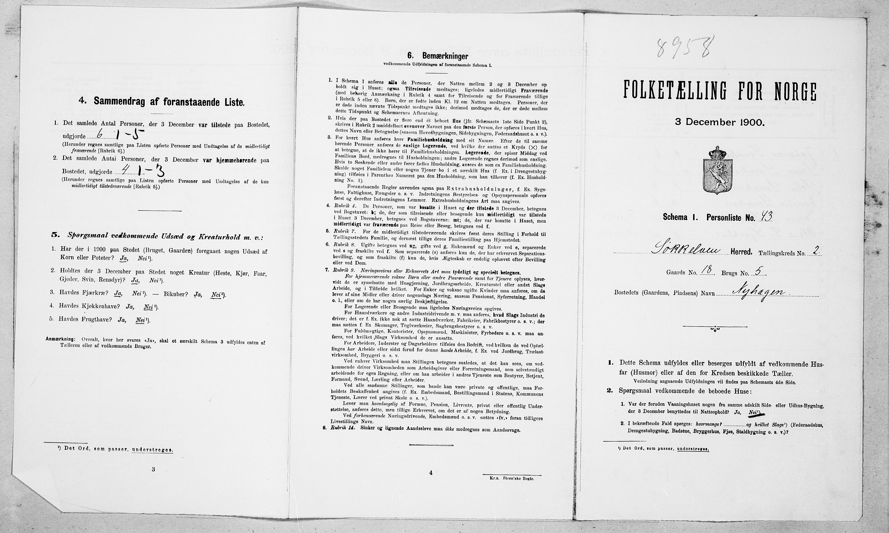 SAT, Folketelling 1900 for 1528 Sykkylven herred, 1900, s. 345