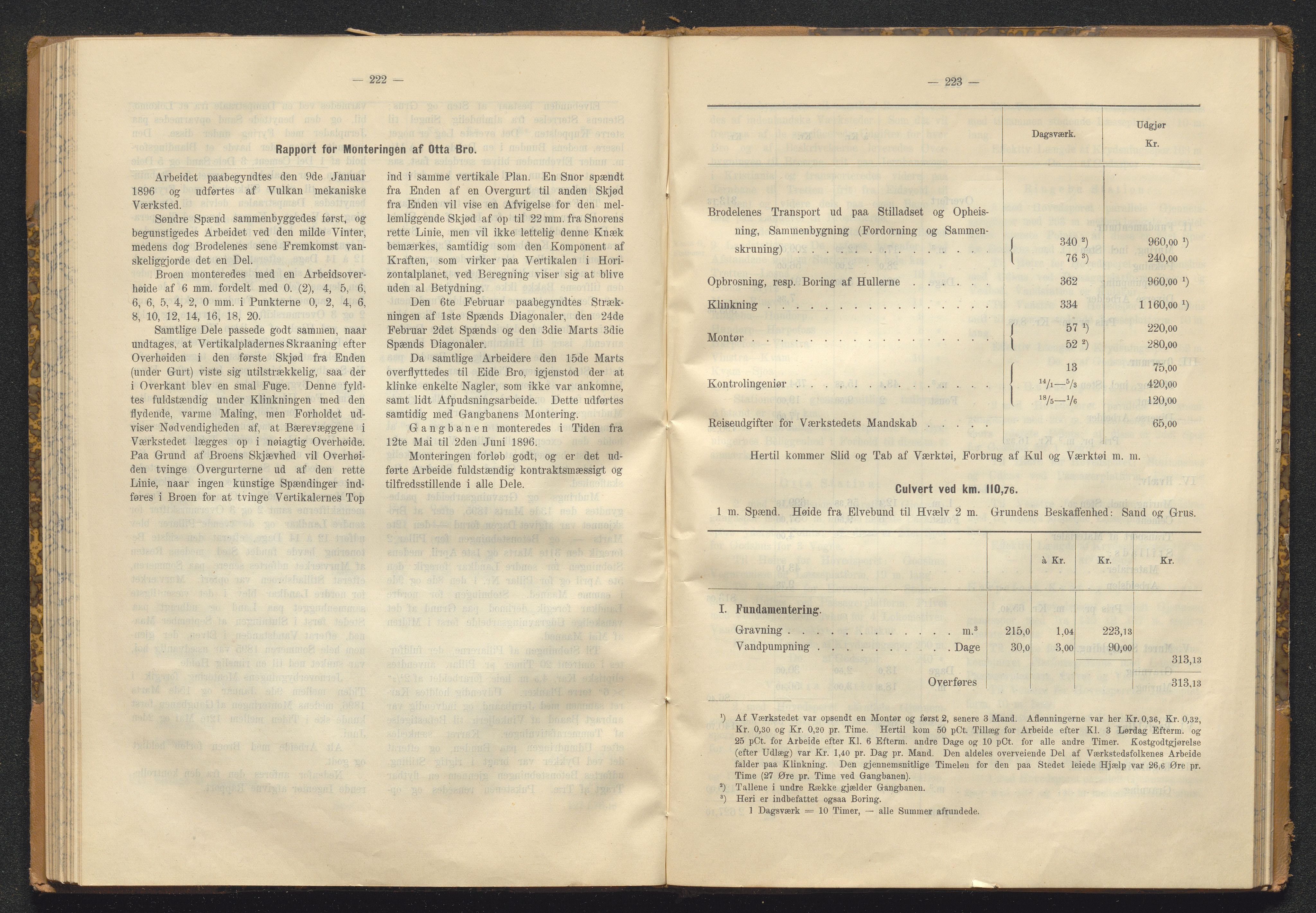 Norges Statsbaner Bibliotek (NSB), SAKO/A-355/E/Ea/L0162/0001: Jernbanedrift (656.2) / Avslutningsrapport for jernbaneanlegg Eidanger - Brevik / Hamar - Sel / Kristiansand - Byglandsfjord / Kongsvinger - Flisa, 1899