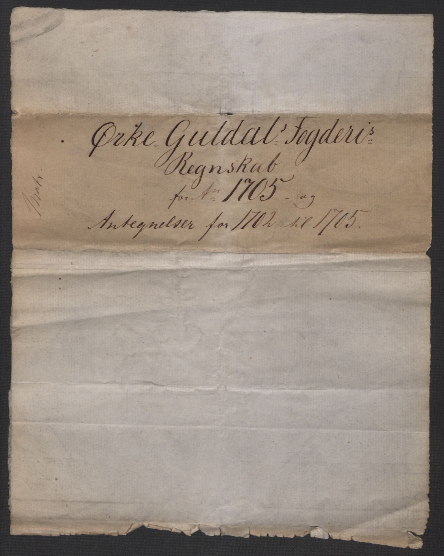 Rentekammeret inntil 1814, Reviderte regnskaper, Fogderegnskap, AV/RA-EA-4092/R60/L3955: Fogderegnskap Orkdal og Gauldal, 1705, s. 254