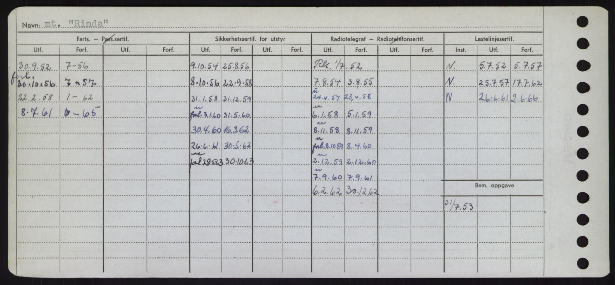 Sjøfartsdirektoratet med forløpere, Skipsmålingen, RA/S-1627/H/Hd/L0030: Fartøy, Q-Riv, s. 536