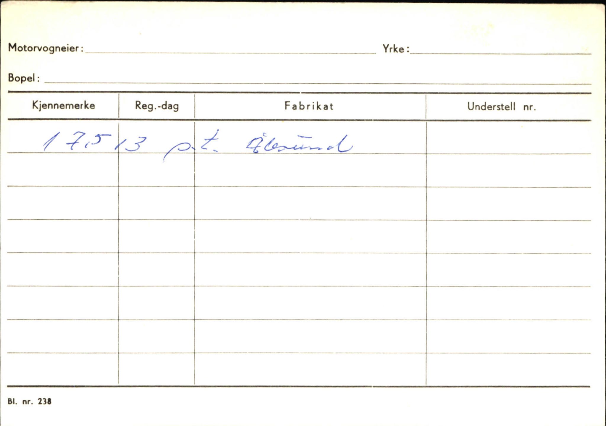 Statens vegvesen, Sogn og Fjordane vegkontor, AV/SAB-A-5301/4/F/L0144: Registerkort Vågsøy A-R, 1945-1975, s. 1483