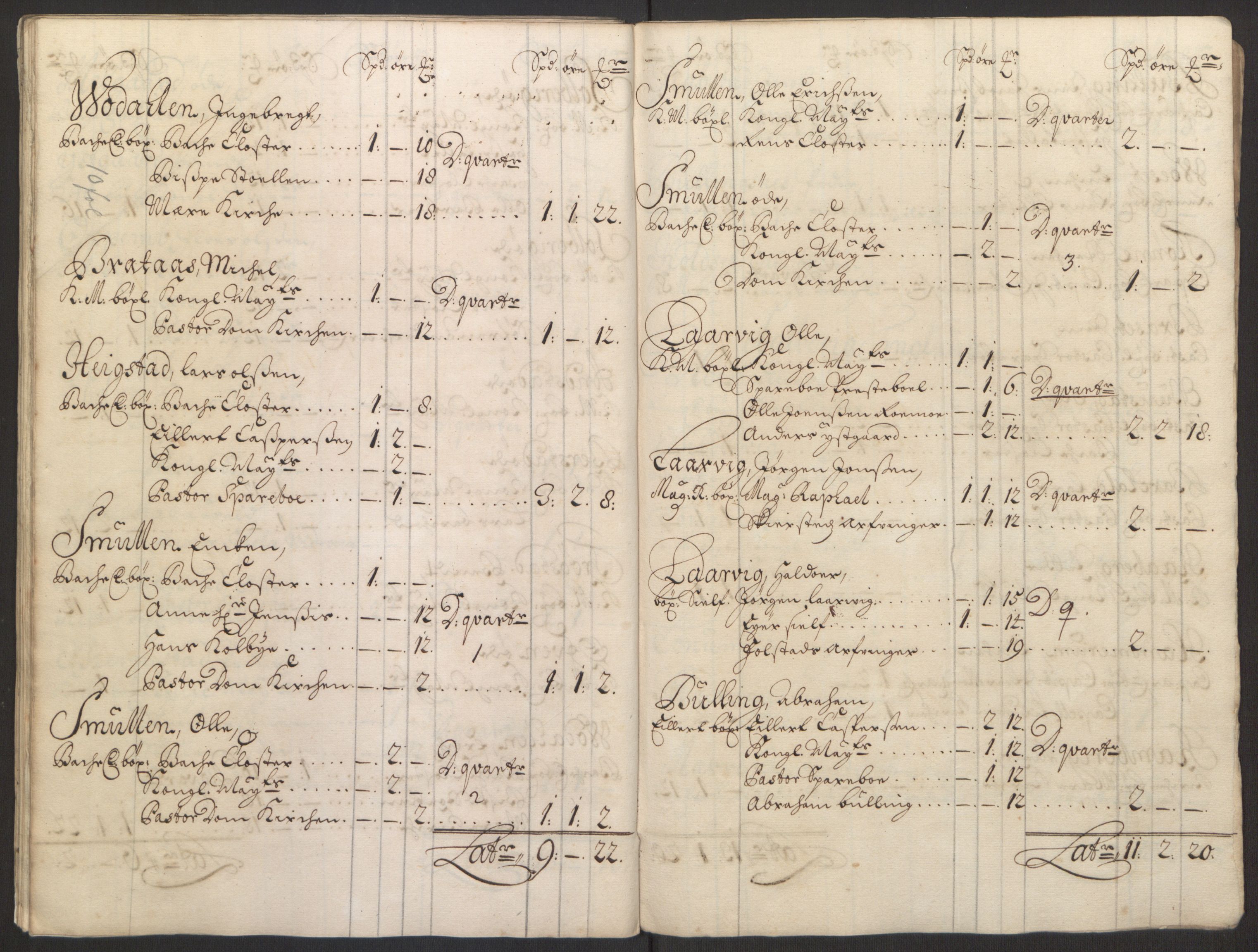 Rentekammeret inntil 1814, Reviderte regnskaper, Fogderegnskap, AV/RA-EA-4092/R63/L4309: Fogderegnskap Inderøy, 1695-1697, s. 218