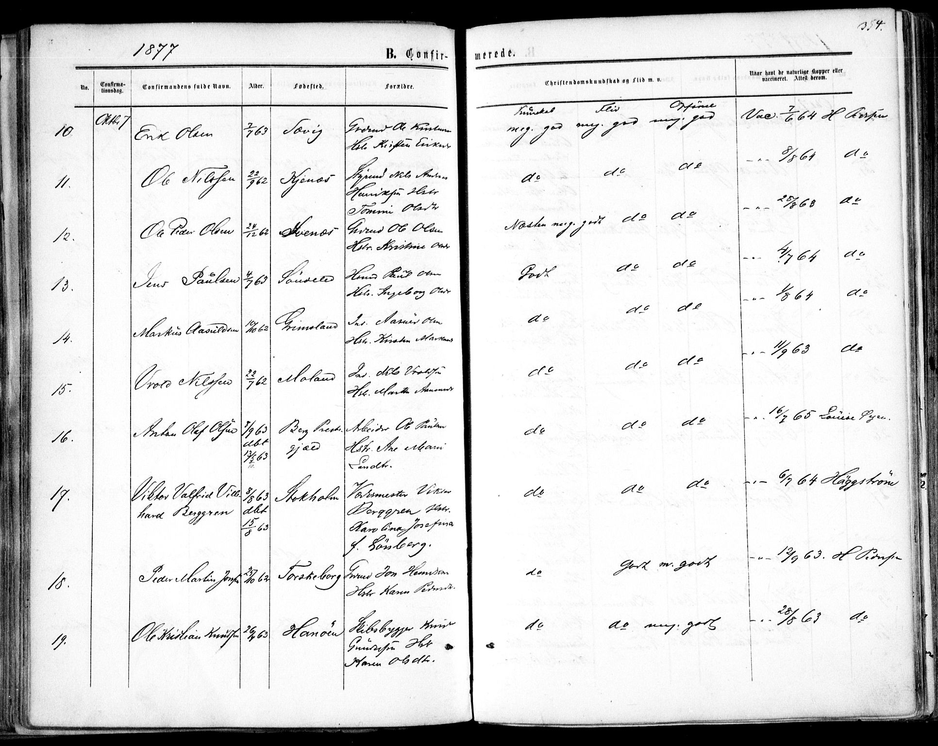 Søndeled sokneprestkontor, SAK/1111-0038/F/Fa/L0003: Ministerialbok nr. A 3, 1861-1879, s. 354