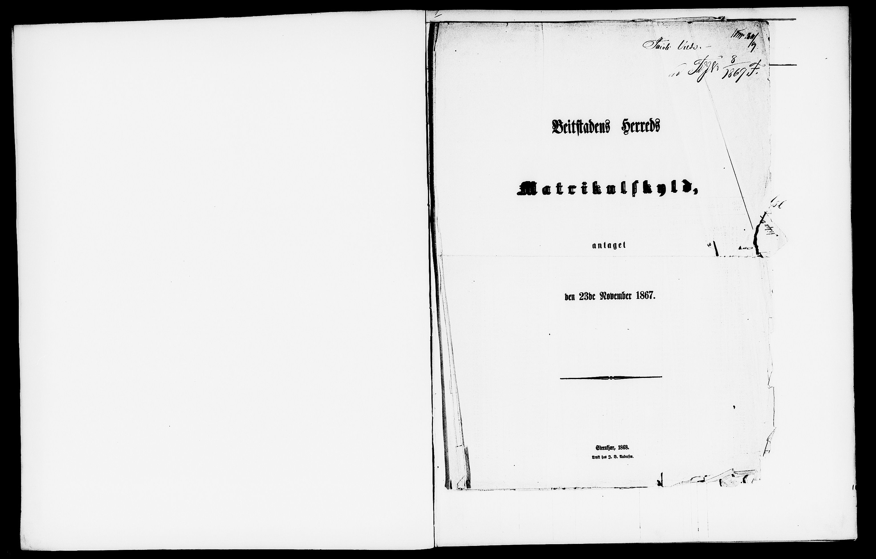 Matrikkelrevisjonen av 1863, RA/S-1530/F/Fe/L0355: Beitstaden (Namdalseid), 1863