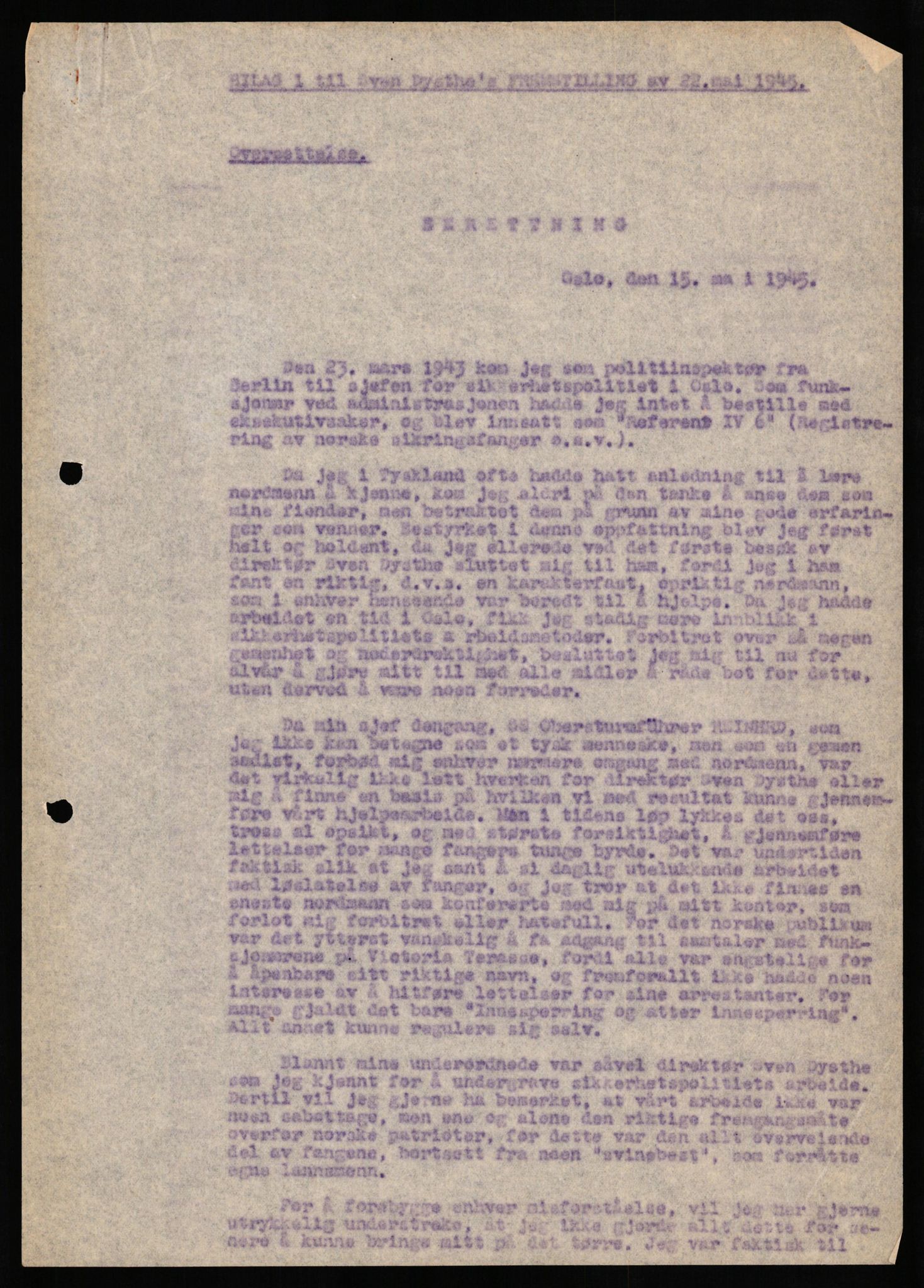 Forsvaret, Forsvarets overkommando II, AV/RA-RAFA-3915/D/Db/L0025: CI Questionaires. Tyske okkupasjonsstyrker i Norge. Tyskere., 1945-1946, s. 421