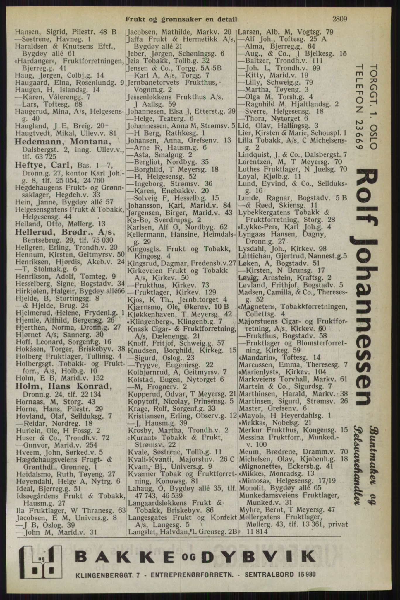 Kristiania/Oslo adressebok, PUBL/-, 1944, s. 2809