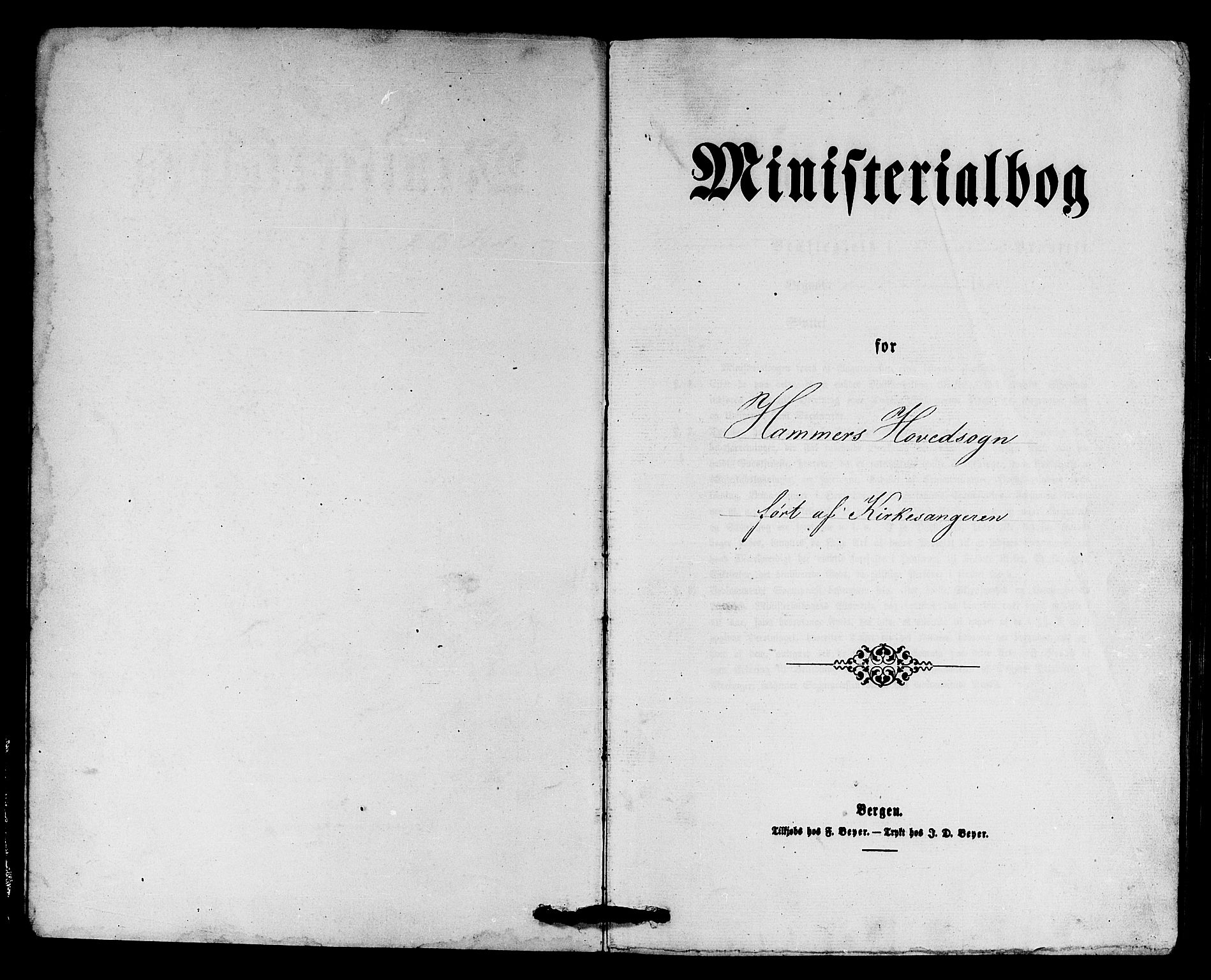 Hamre sokneprestembete, SAB/A-75501/H/Ha/Hab: Klokkerbok nr. B 2, 1863-1880