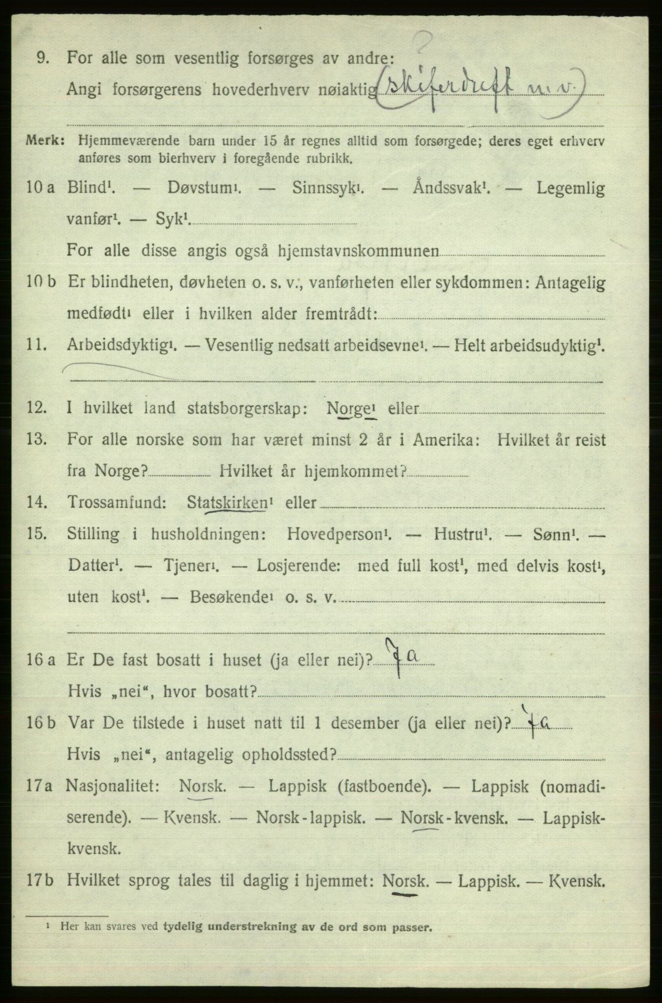 SATØ, Folketelling 1920 for 2012 Alta herred, 1920, s. 6054