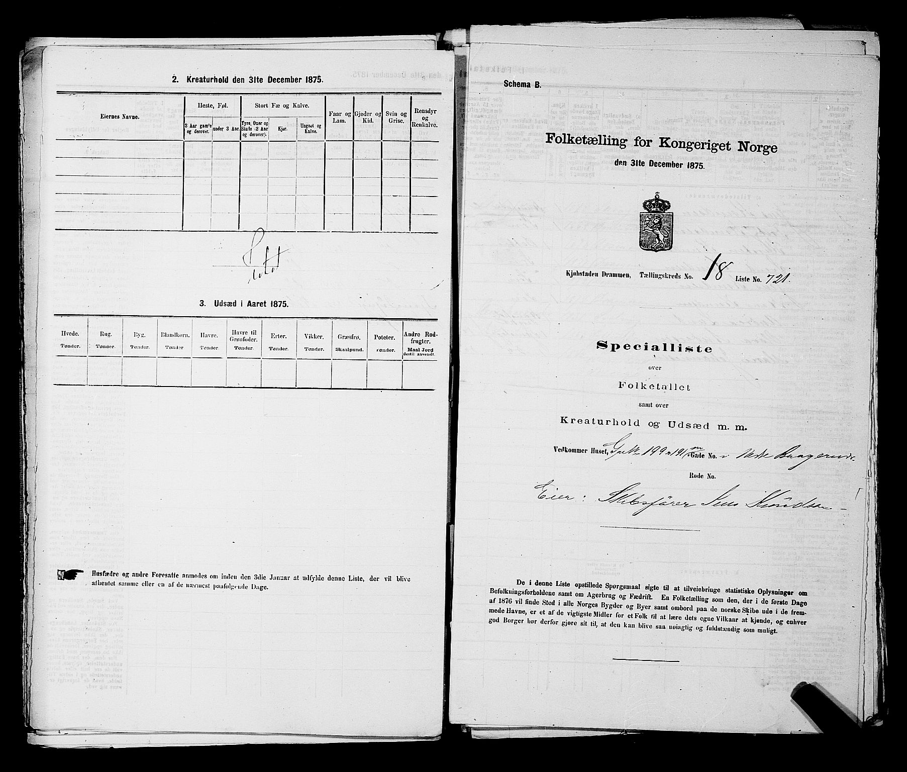 SAKO, Folketelling 1875 for 0602 Drammen kjøpstad, 1875, s. 2010