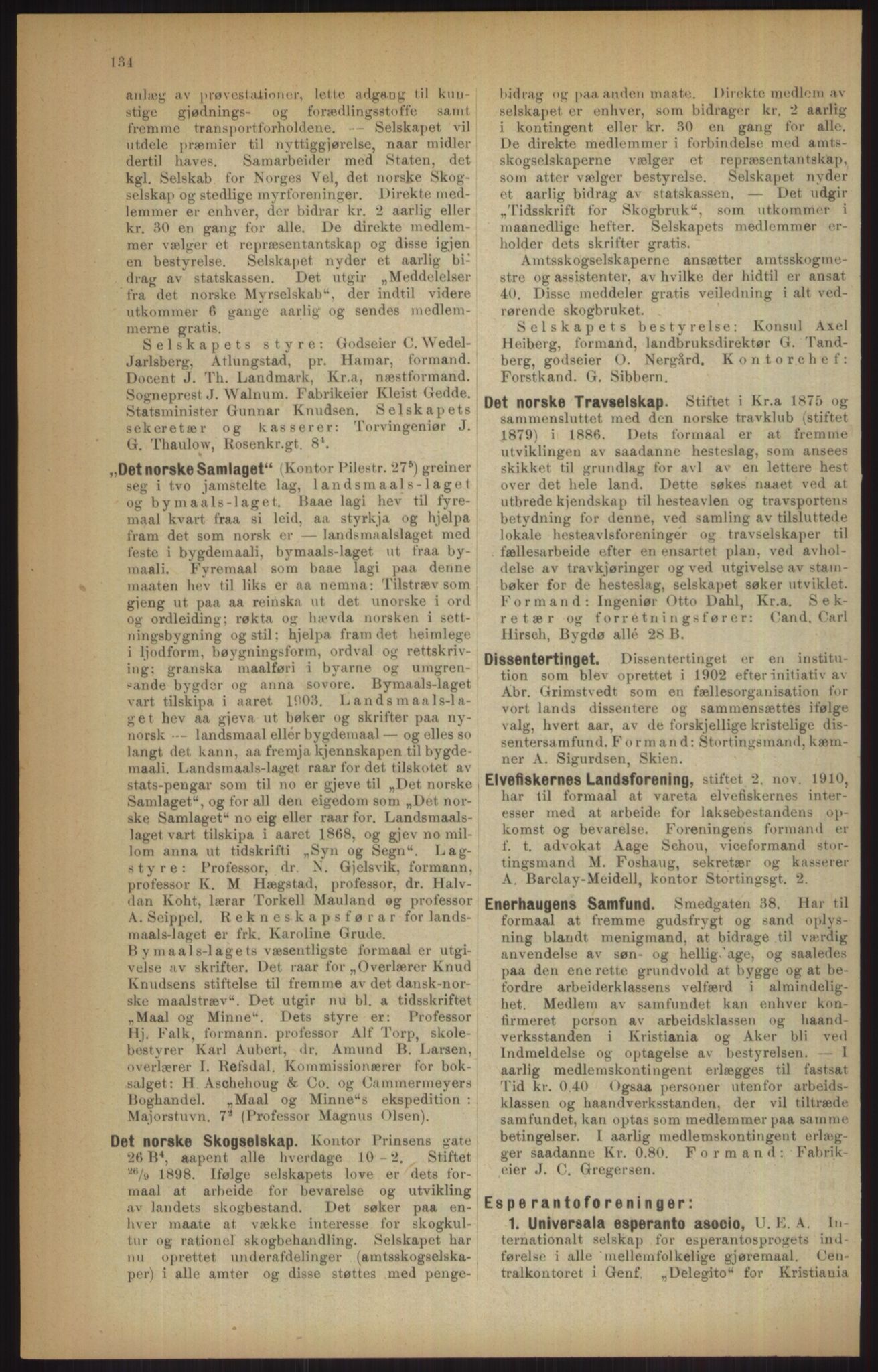 Kristiania/Oslo adressebok, PUBL/-, 1915, s. 134