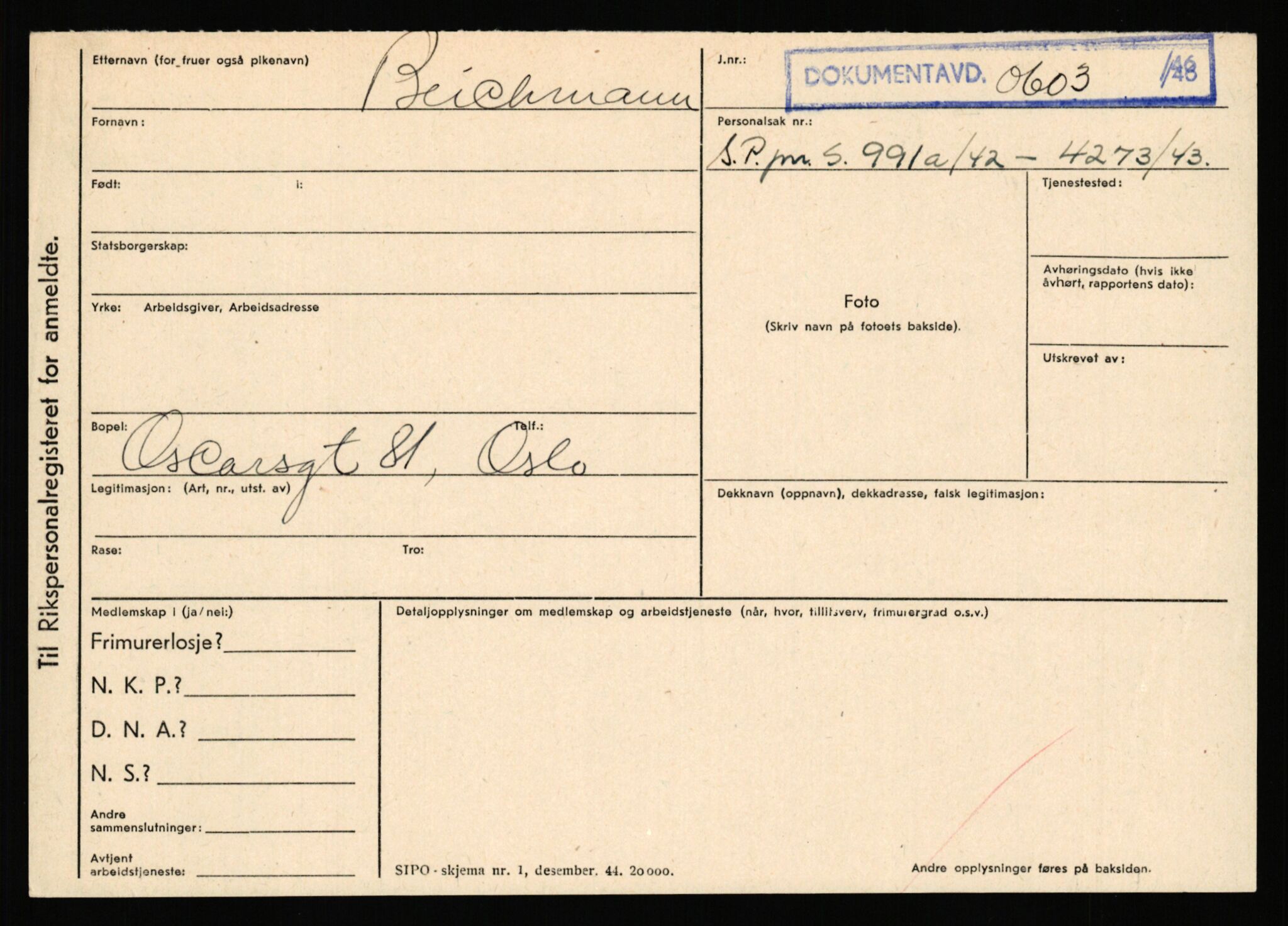 Statspolitiet - Hovedkontoret / Osloavdelingen, AV/RA-S-1329/C/Ca/L0002: Arneberg - Brand, 1943-1945, s. 1659