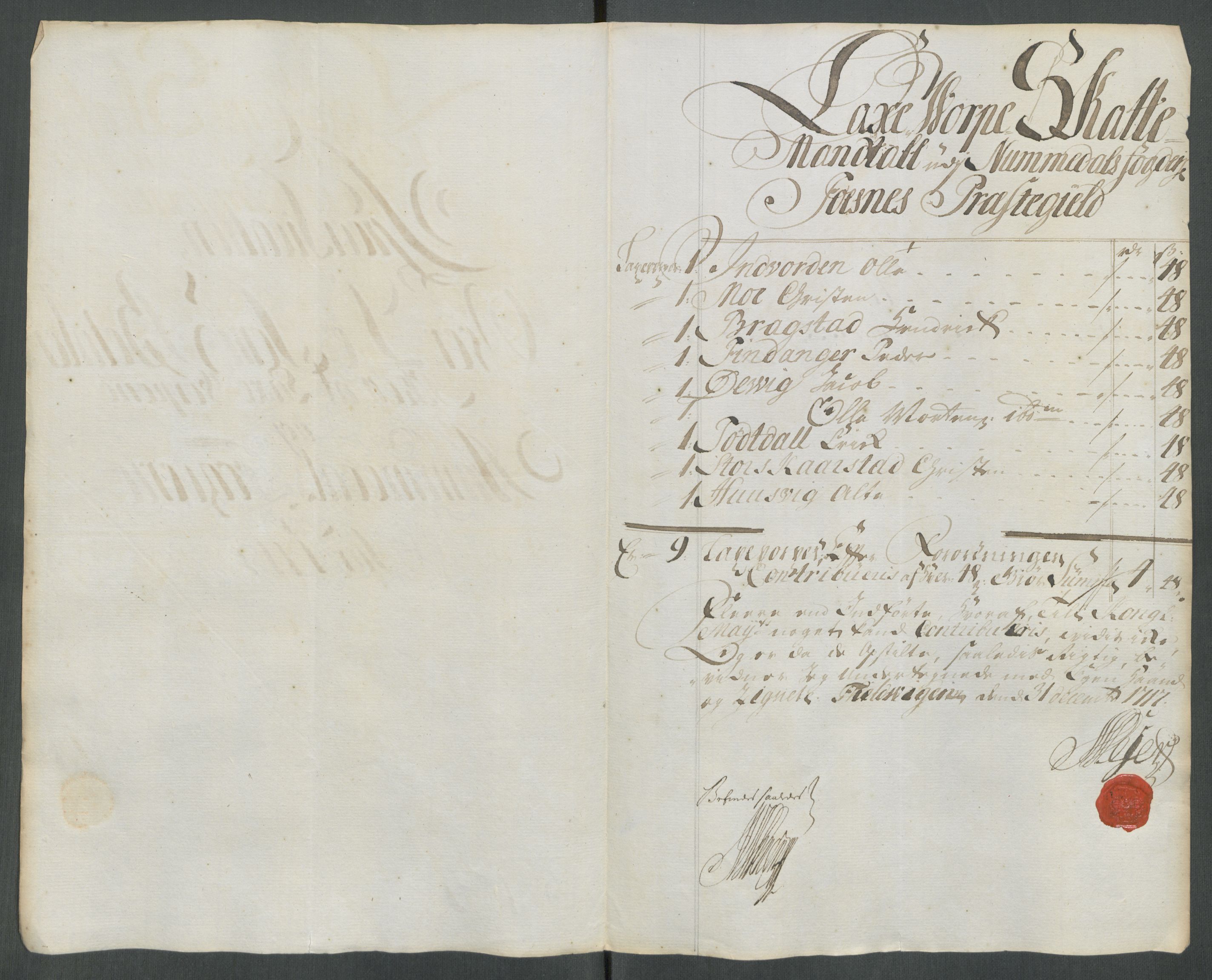 Rentekammeret inntil 1814, Reviderte regnskaper, Fogderegnskap, AV/RA-EA-4092/R64/L4438: Fogderegnskap Namdal, 1717, s. 122