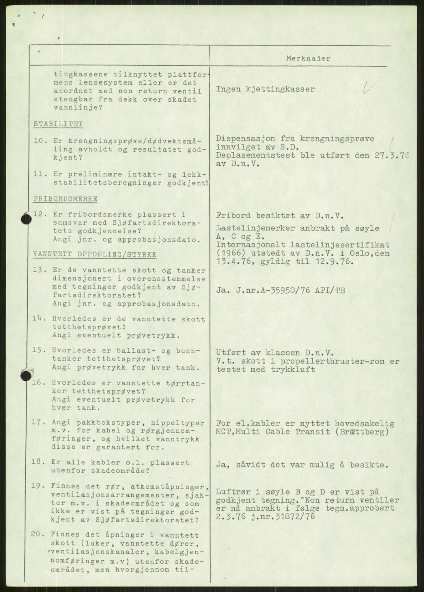 Justisdepartementet, Granskningskommisjonen ved Alexander Kielland-ulykken 27.3.1980, AV/RA-S-1165/D/L0024: A Alexander L. Kielland (A1-A2, A7-A9, A14, A22, A16 av 31)/ E CFEM (E1, E3-E6 av 27)/ F Richard Ducros (Doku.liste + F1-F6 av 8)/ H Sjøfartsdirektoratet/Skipskontrollen (H12, H14-H16, H44, H49, H51 av 52), 1980-1981, s. 995