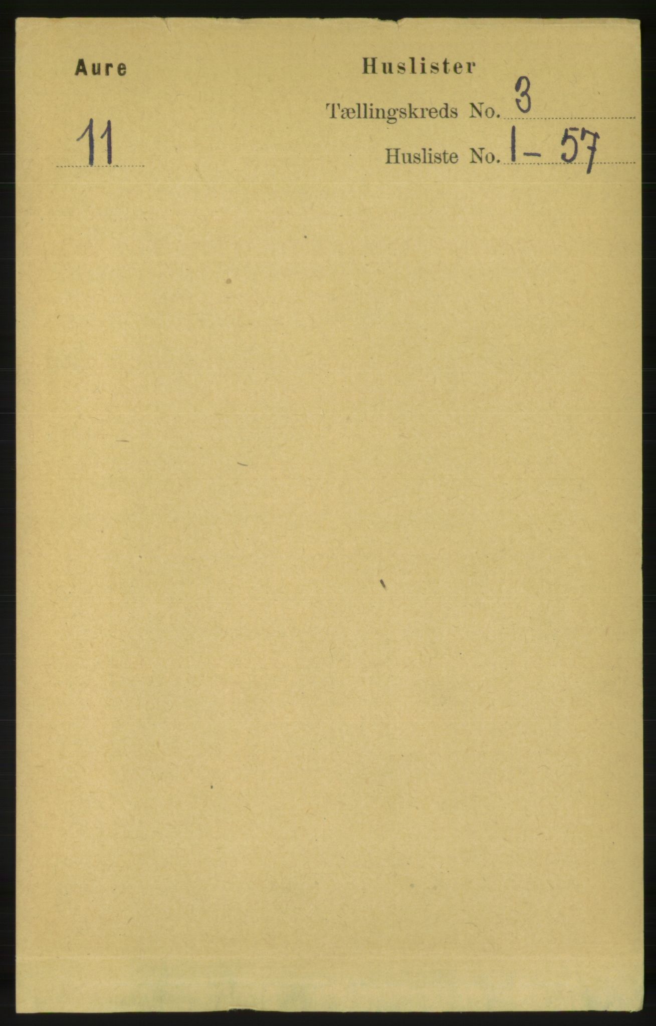 RA, Folketelling 1891 for 1569 Aure herred, 1891, s. 1491