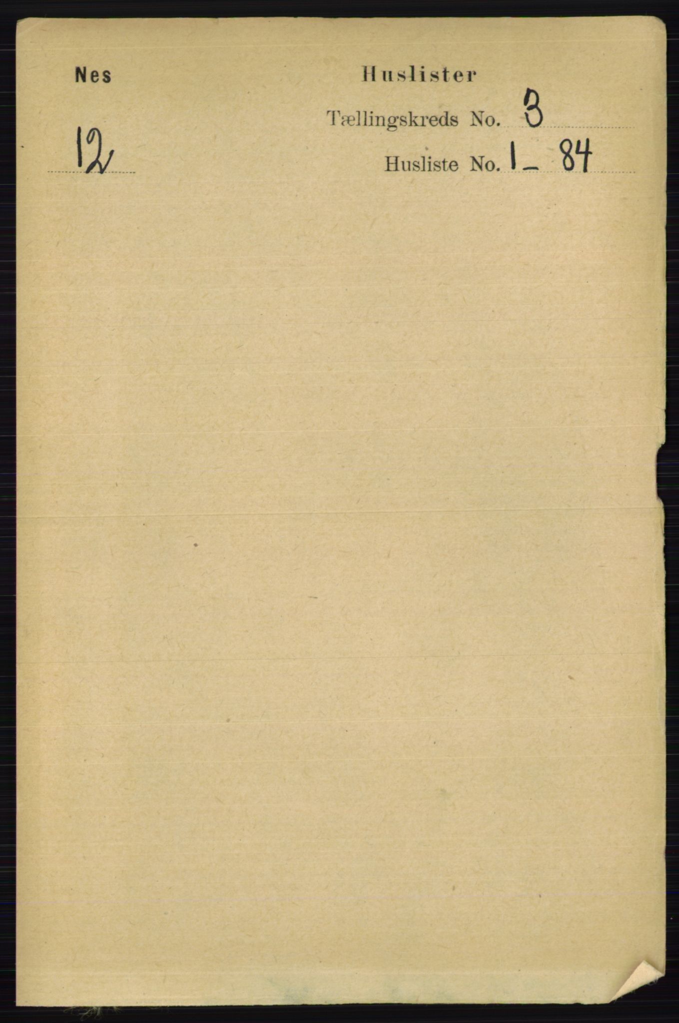 RA, Folketelling 1891 for 0236 Nes herred, 1891, s. 1489