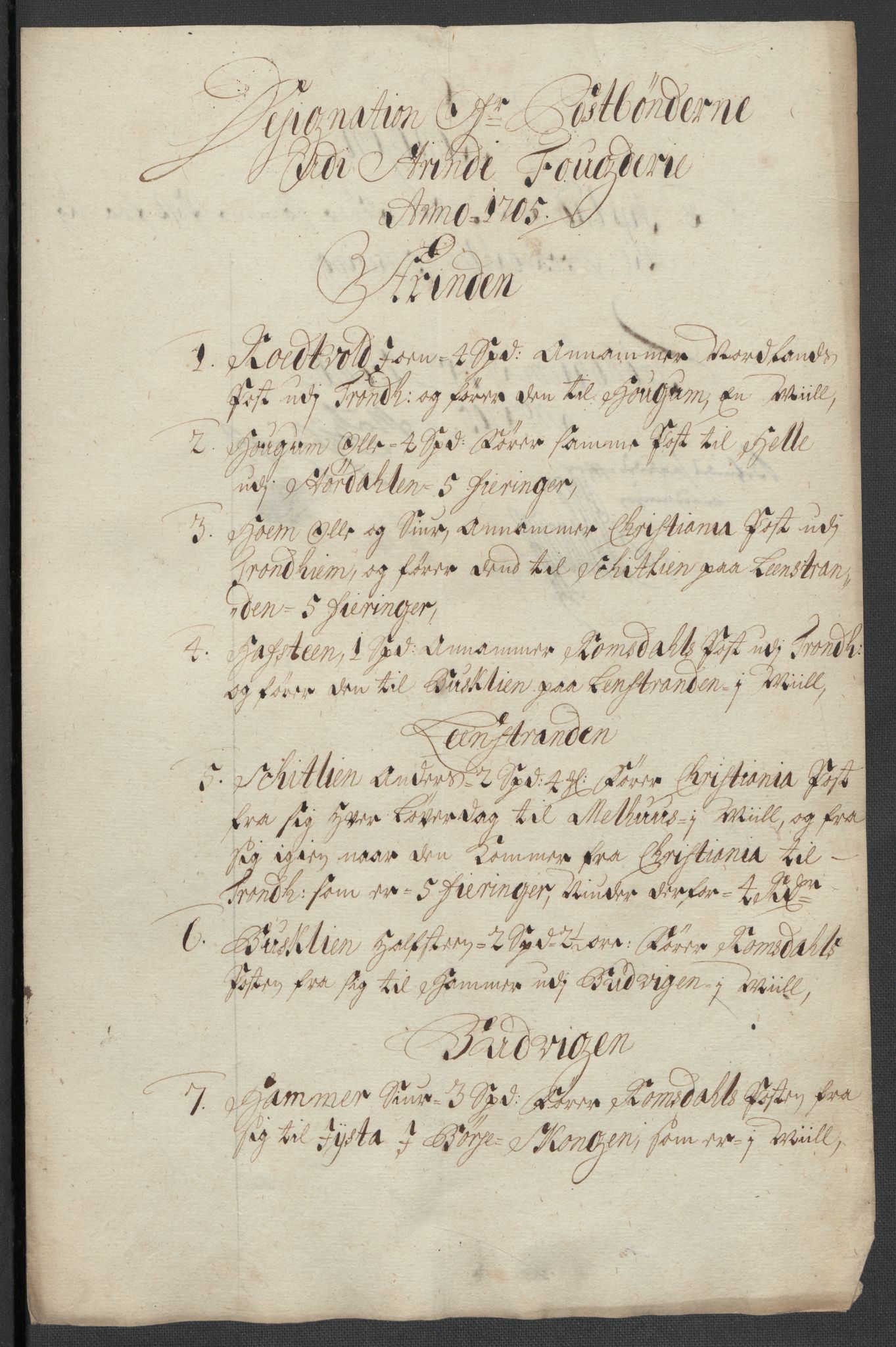 Rentekammeret inntil 1814, Reviderte regnskaper, Fogderegnskap, AV/RA-EA-4092/R61/L4109: Fogderegnskap Strinda og Selbu, 1704-1706, s. 454