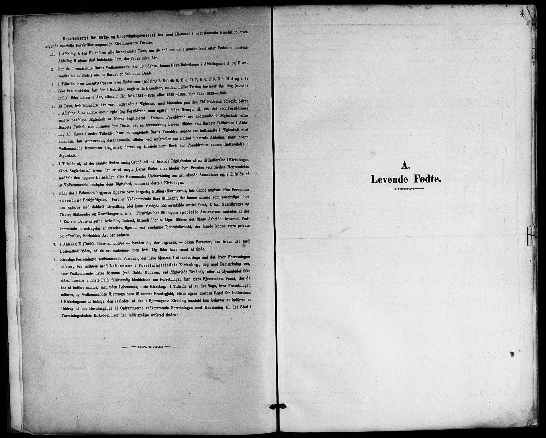 Tveit sokneprestkontor, SAK/1111-0043/F/Fb/L0004: Klokkerbok nr. B 4, 1887-1914, s. 4
