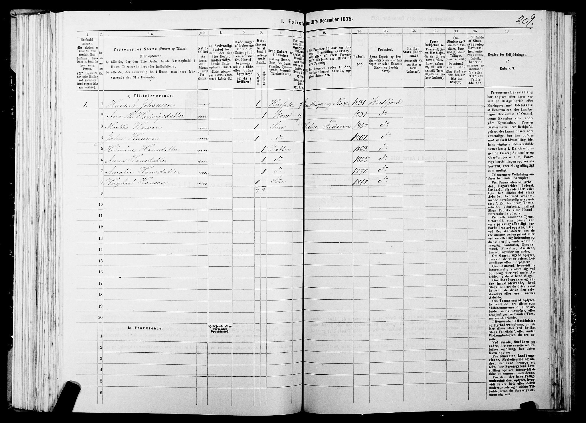 SATØ, Folketelling 1875 for 1911P Kvæfjord prestegjeld, 1875, s. 2209