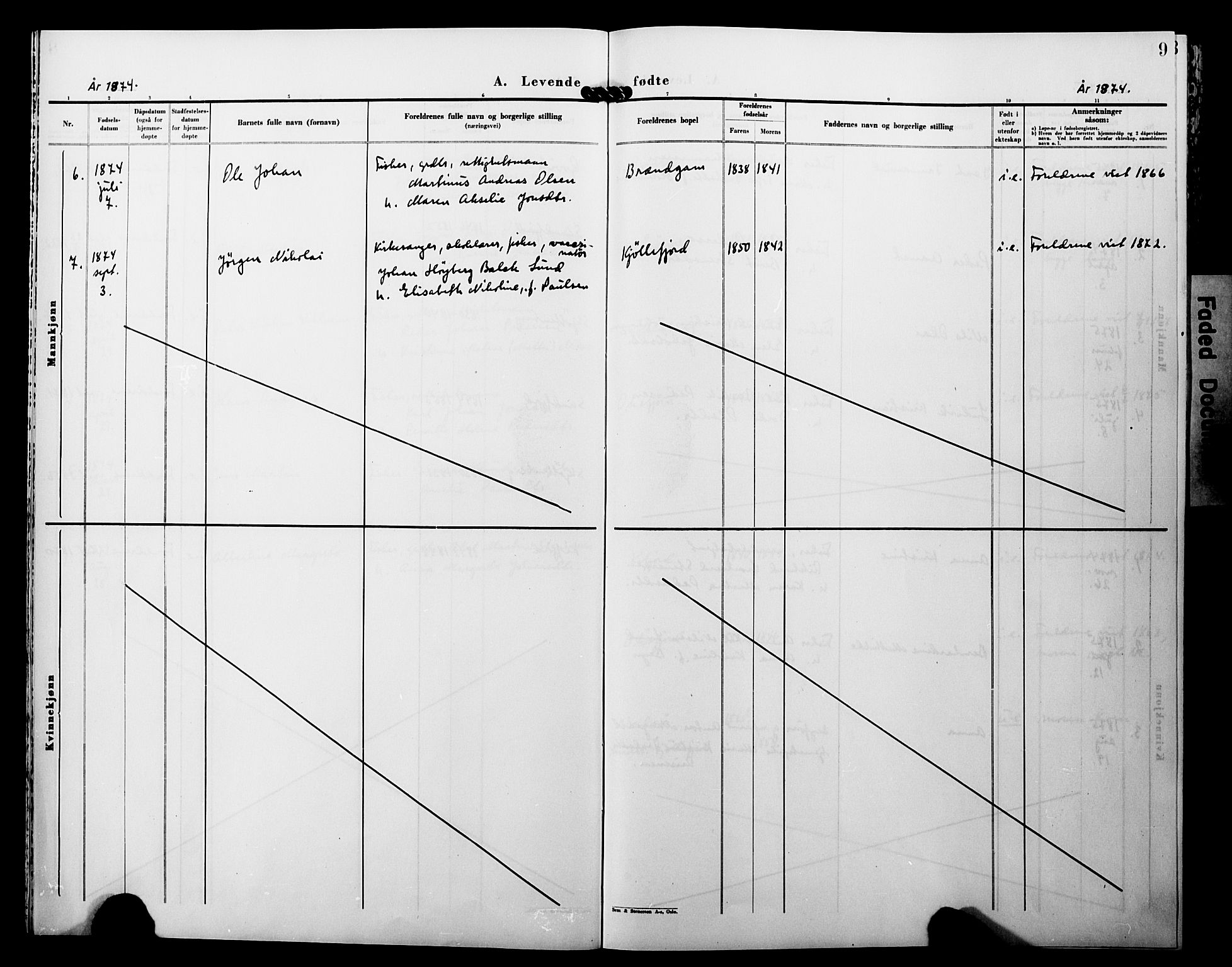Lebesby sokneprestkontor, AV/SATØ-S-1353/H/Ha/L0005kirke: Ministerialbok nr. 5, 1870-1902, s. 9