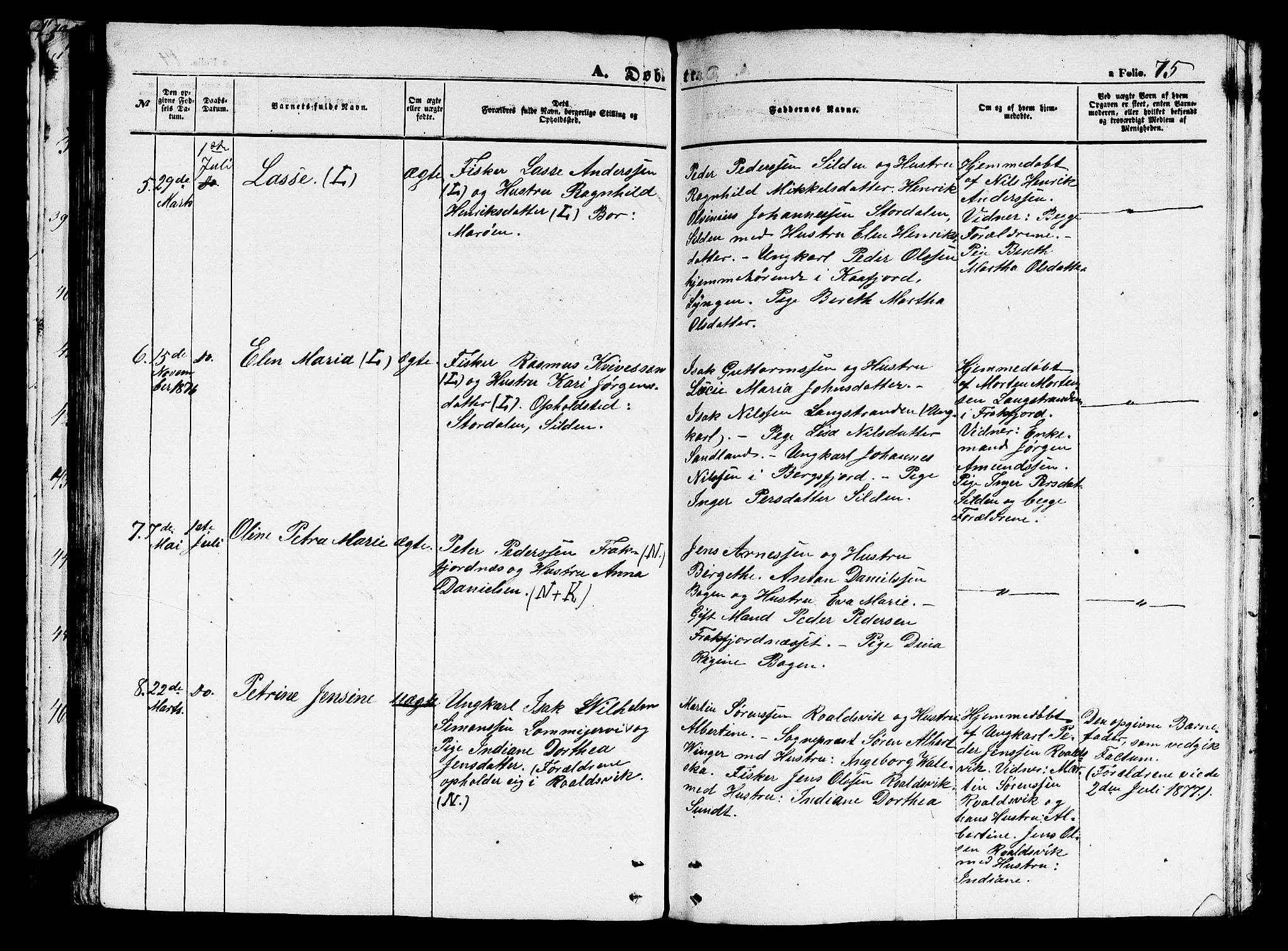 Loppa sokneprestkontor, AV/SATØ-S-1339/H/Hb/L0002klokker: Klokkerbok nr. 2, 1850-1880, s. 75