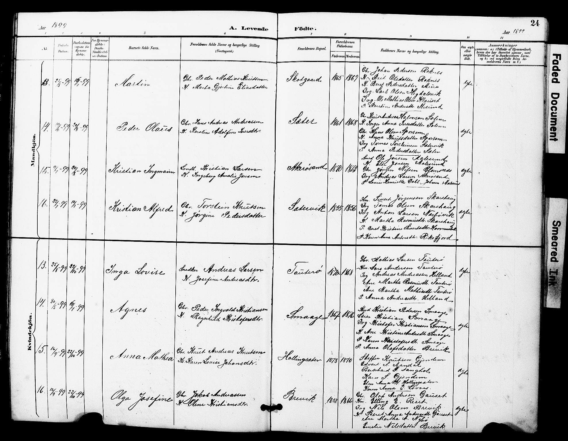 Ministerialprotokoller, klokkerbøker og fødselsregistre - Møre og Romsdal, AV/SAT-A-1454/560/L0725: Klokkerbok nr. 560C02, 1895-1930, s. 24