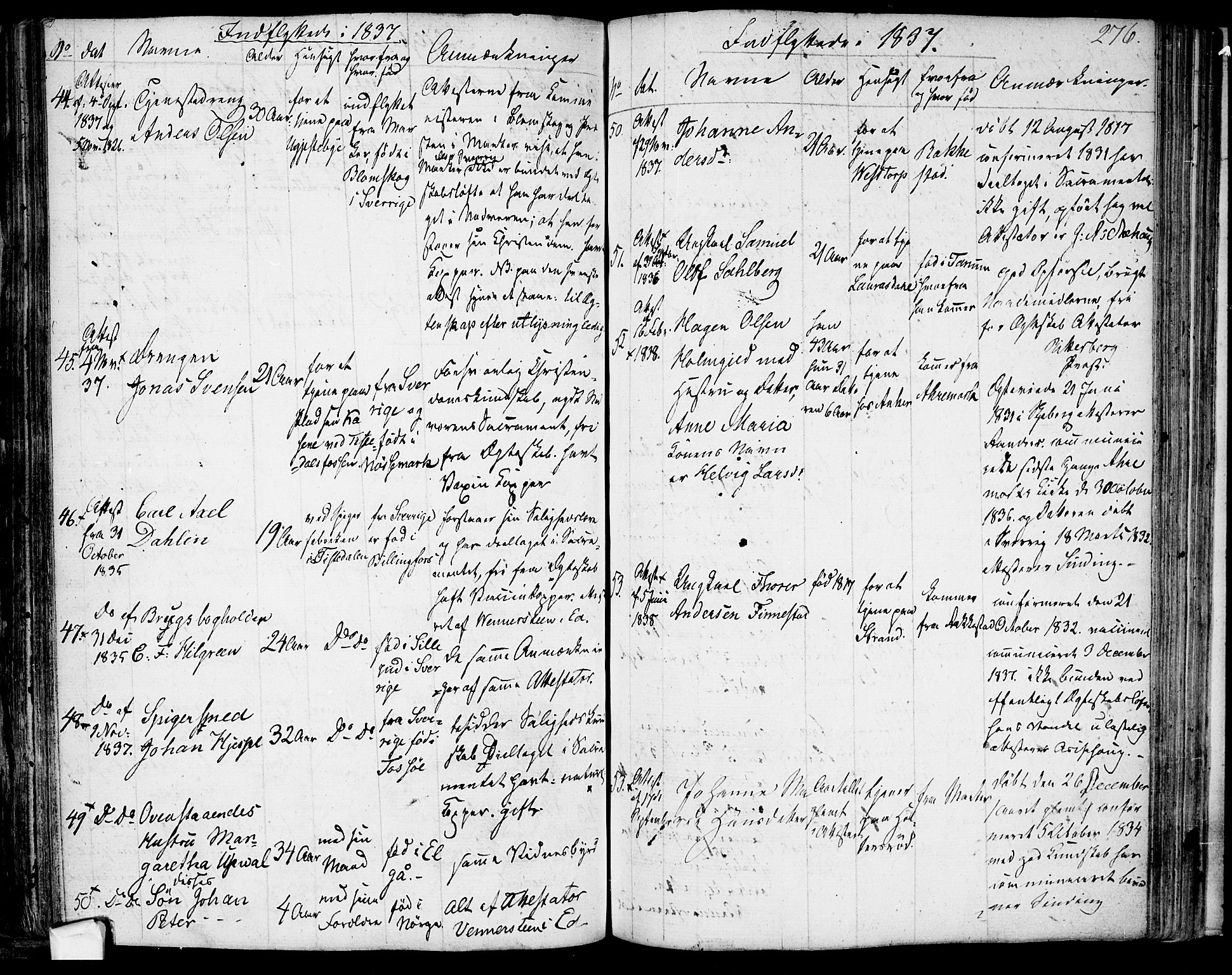 Berg prestekontor Kirkebøker, AV/SAO-A-10902/F/Fa/L0003: Ministerialbok nr. I 3, 1832-1842, s. 276